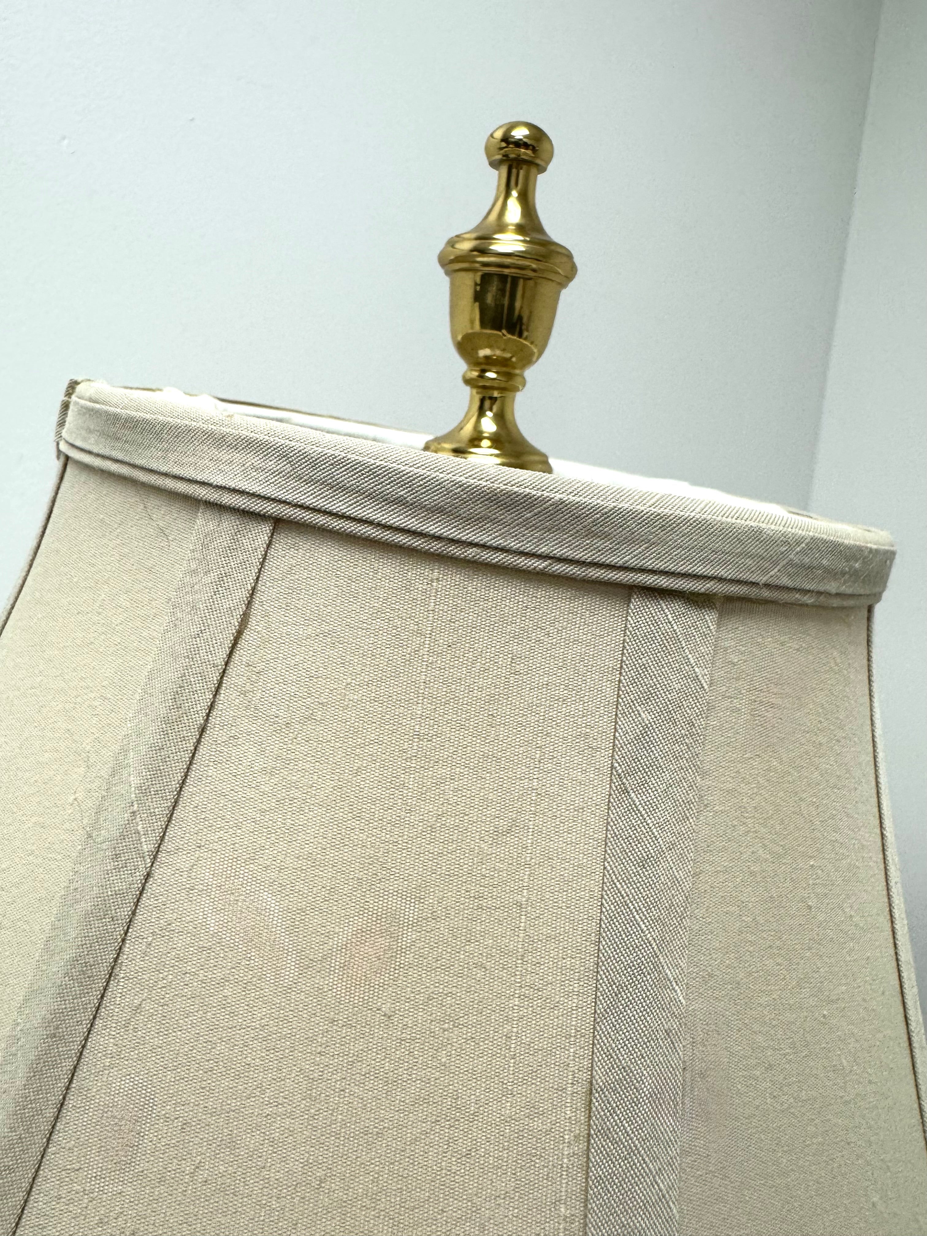 Polished Brass Fluted Lamp