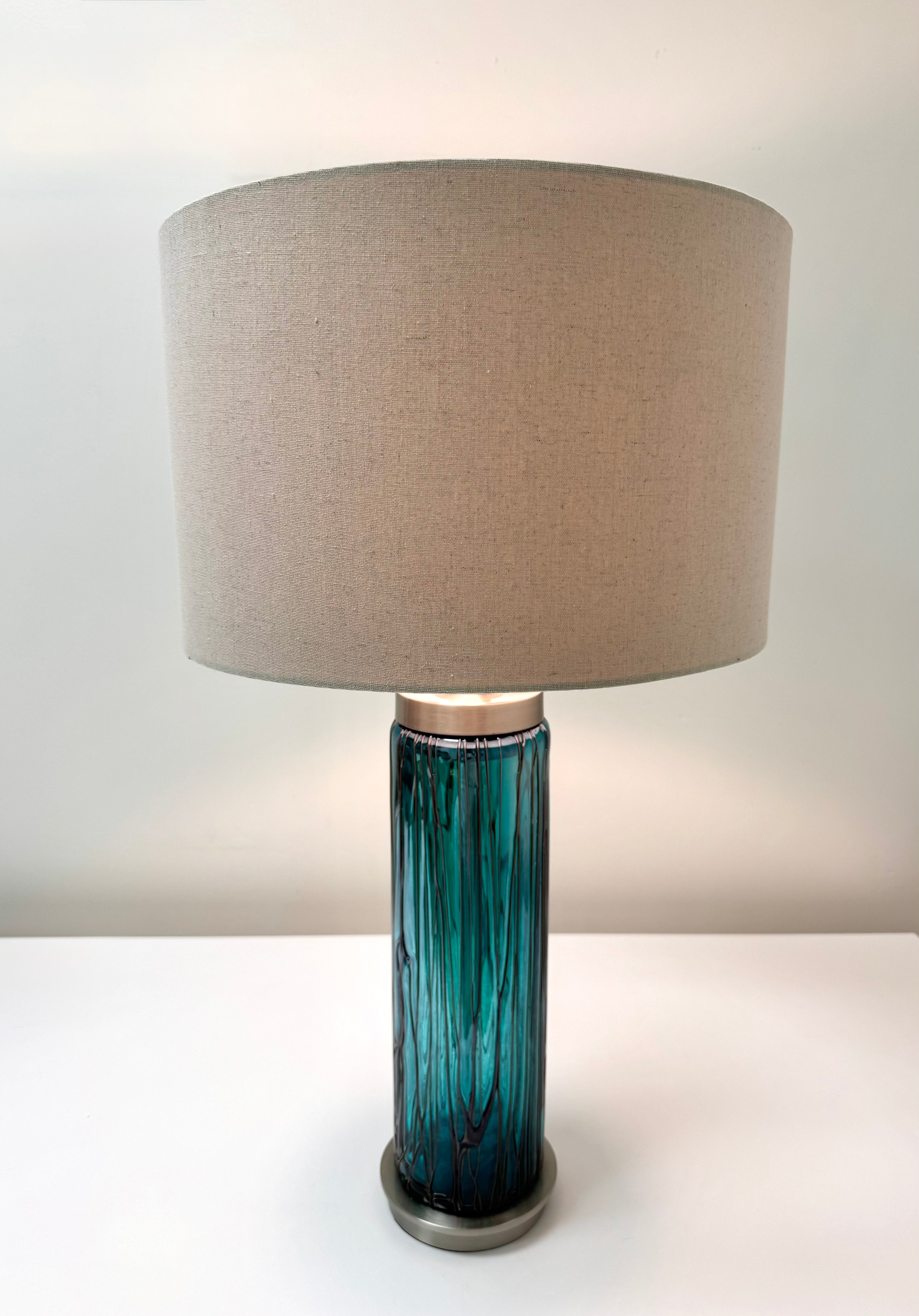 UTTERMOST 'Almanzora' Turquoise Glass Lamp