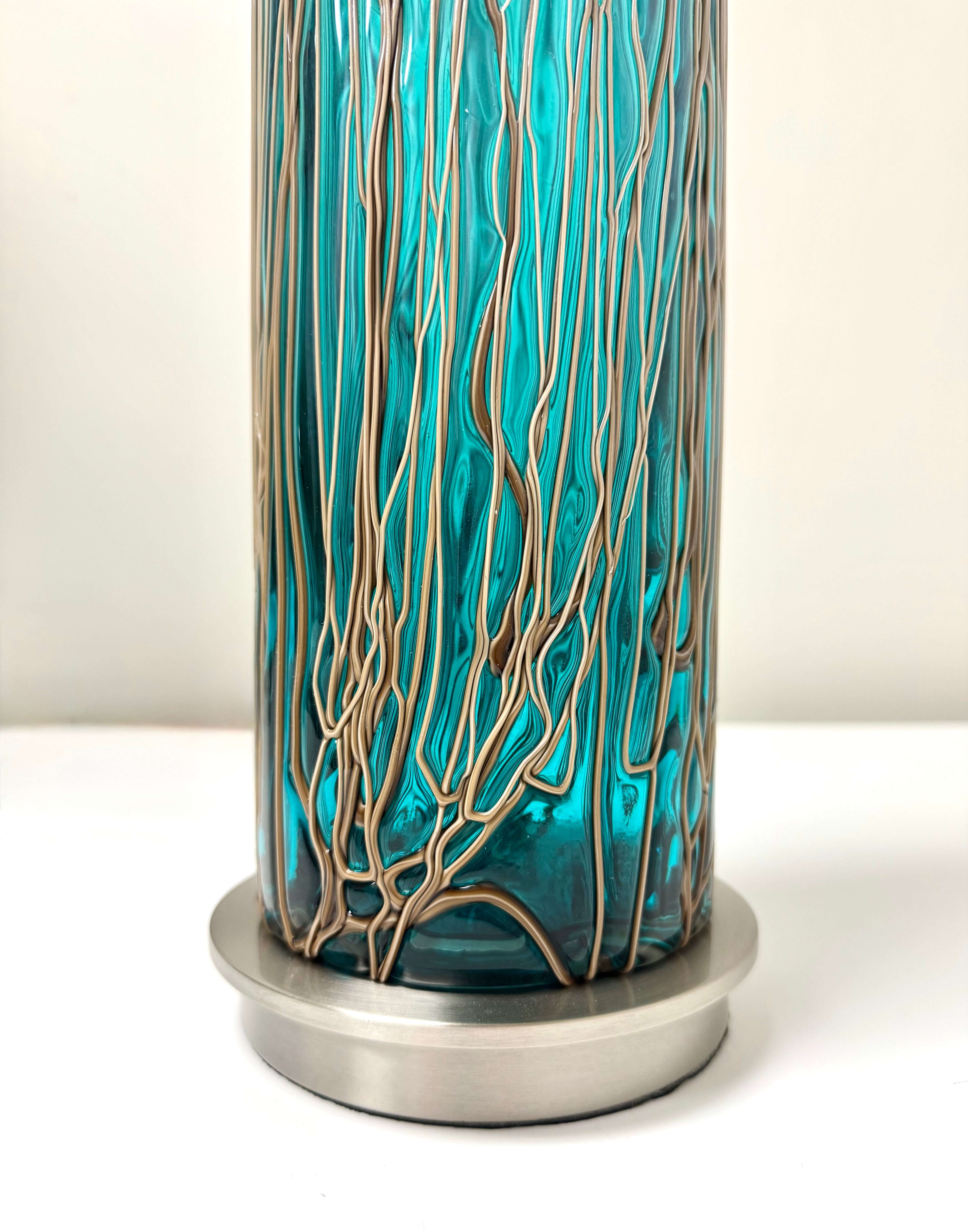 UTTERMOST 'Almanzora' Turquoise Glass Lamp