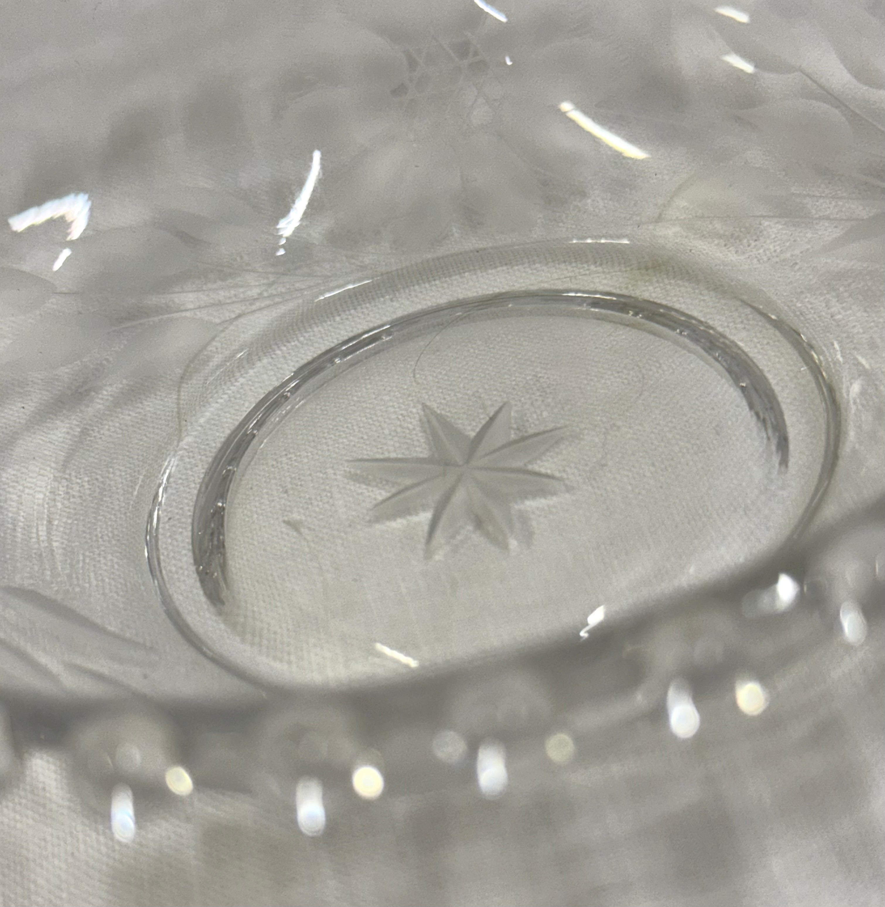 Cornflower Candlewick Candy Dish with Plate