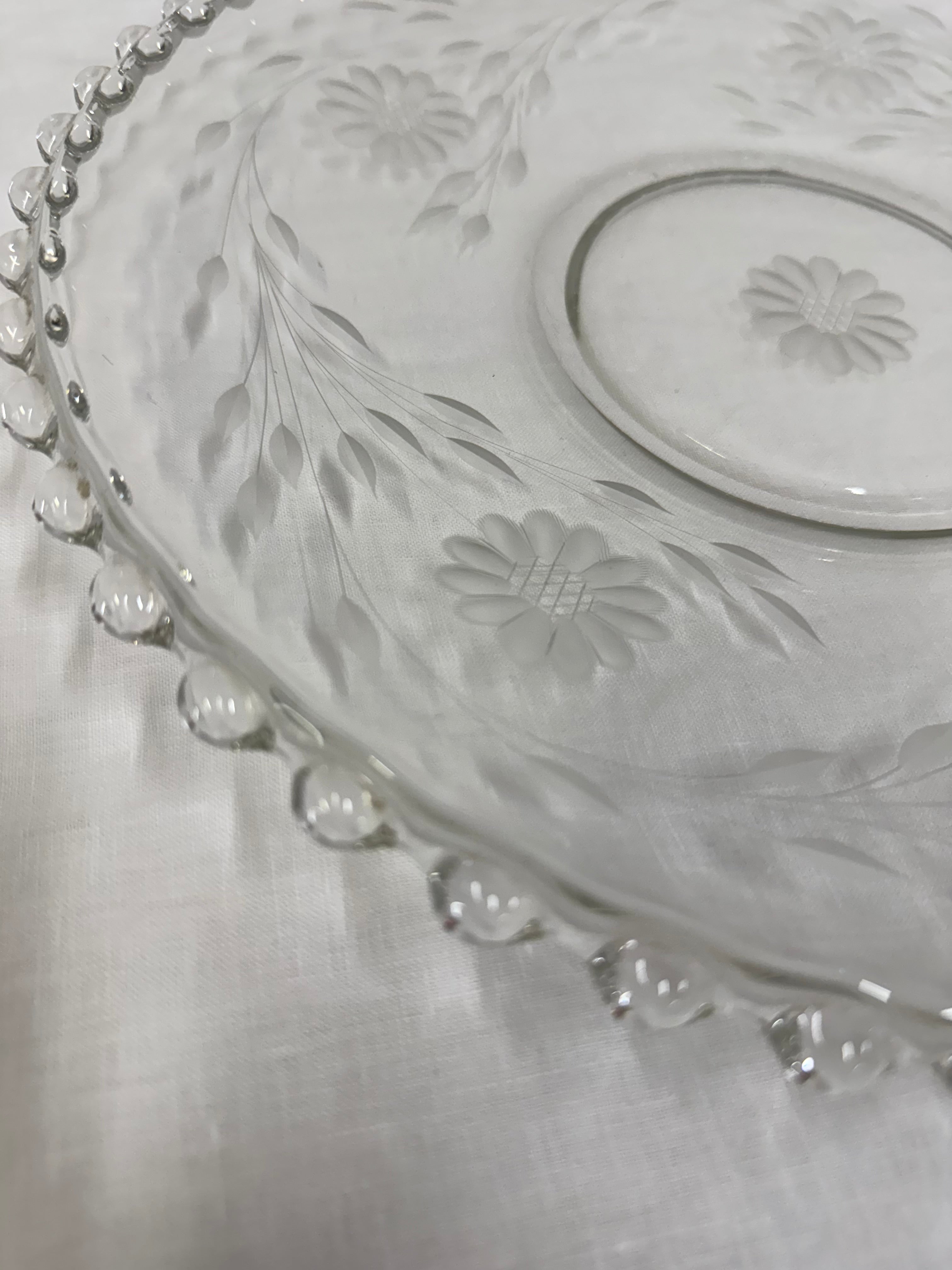 Cornflower Candlewick 13-1/4" Serving Plate