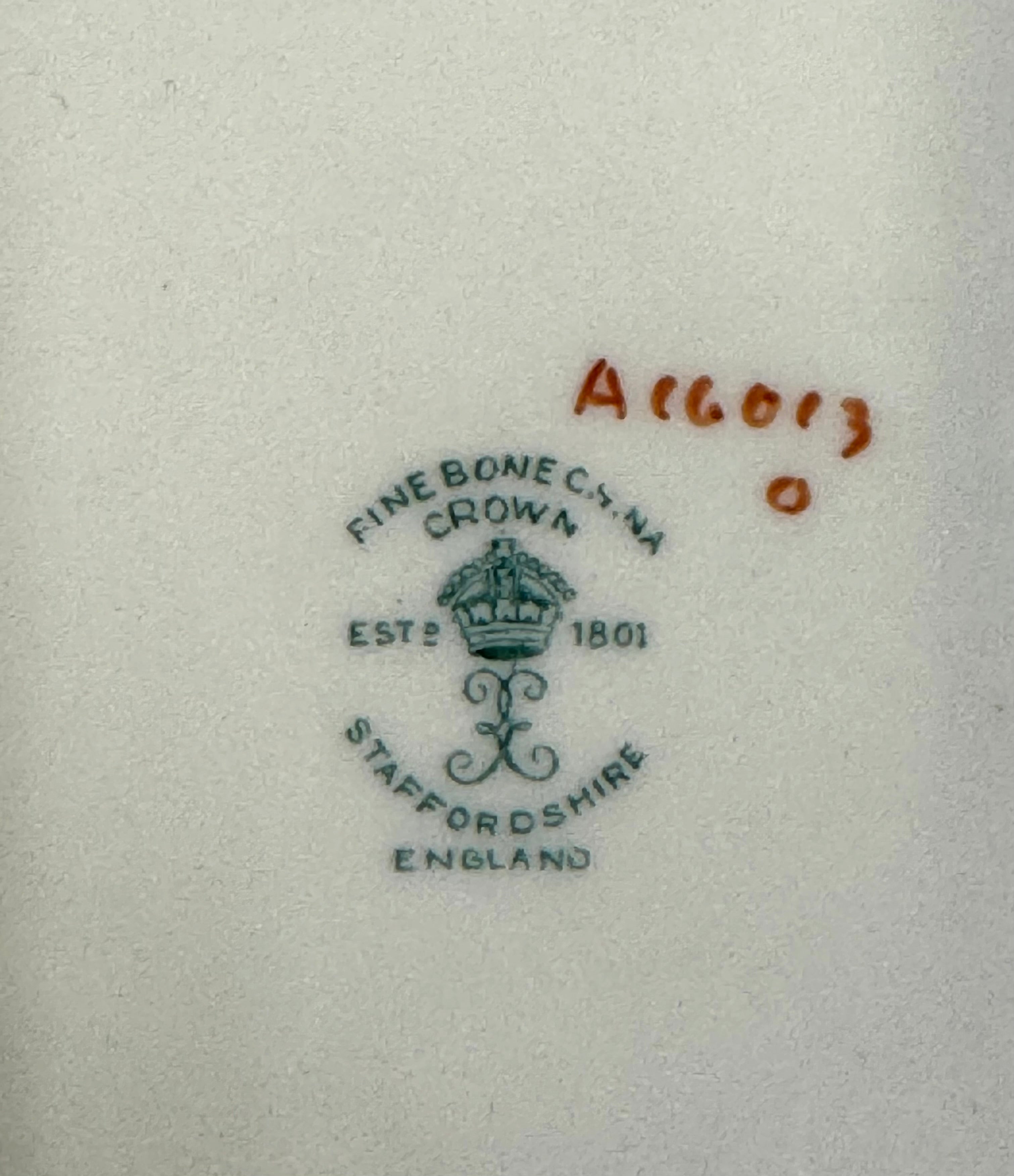 CROWN STAFFORDSHIRE 'Imari Coral' Miniature Tea Set