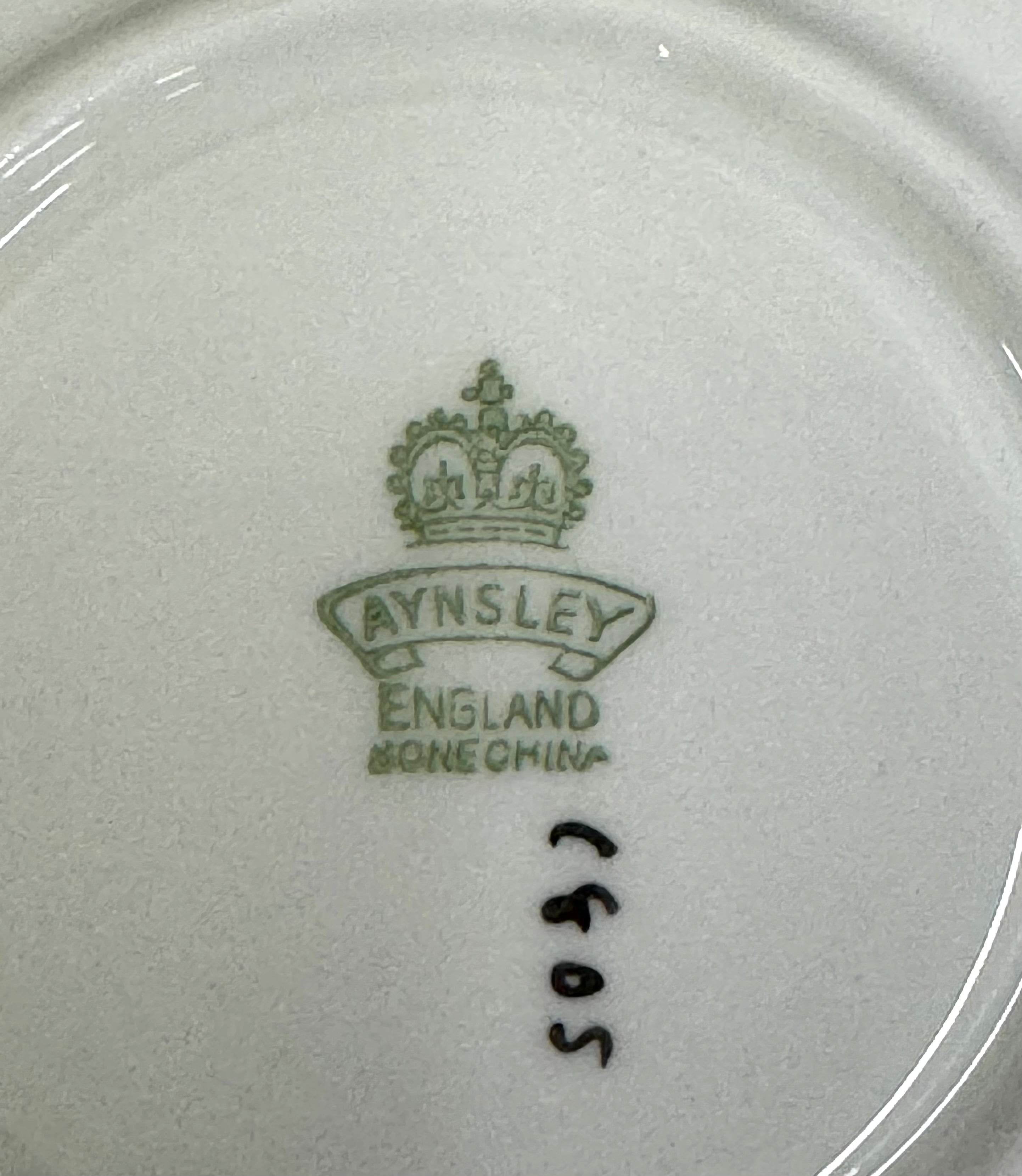 AYNSLEY Pink Cabbage Rose Cup & Saucer