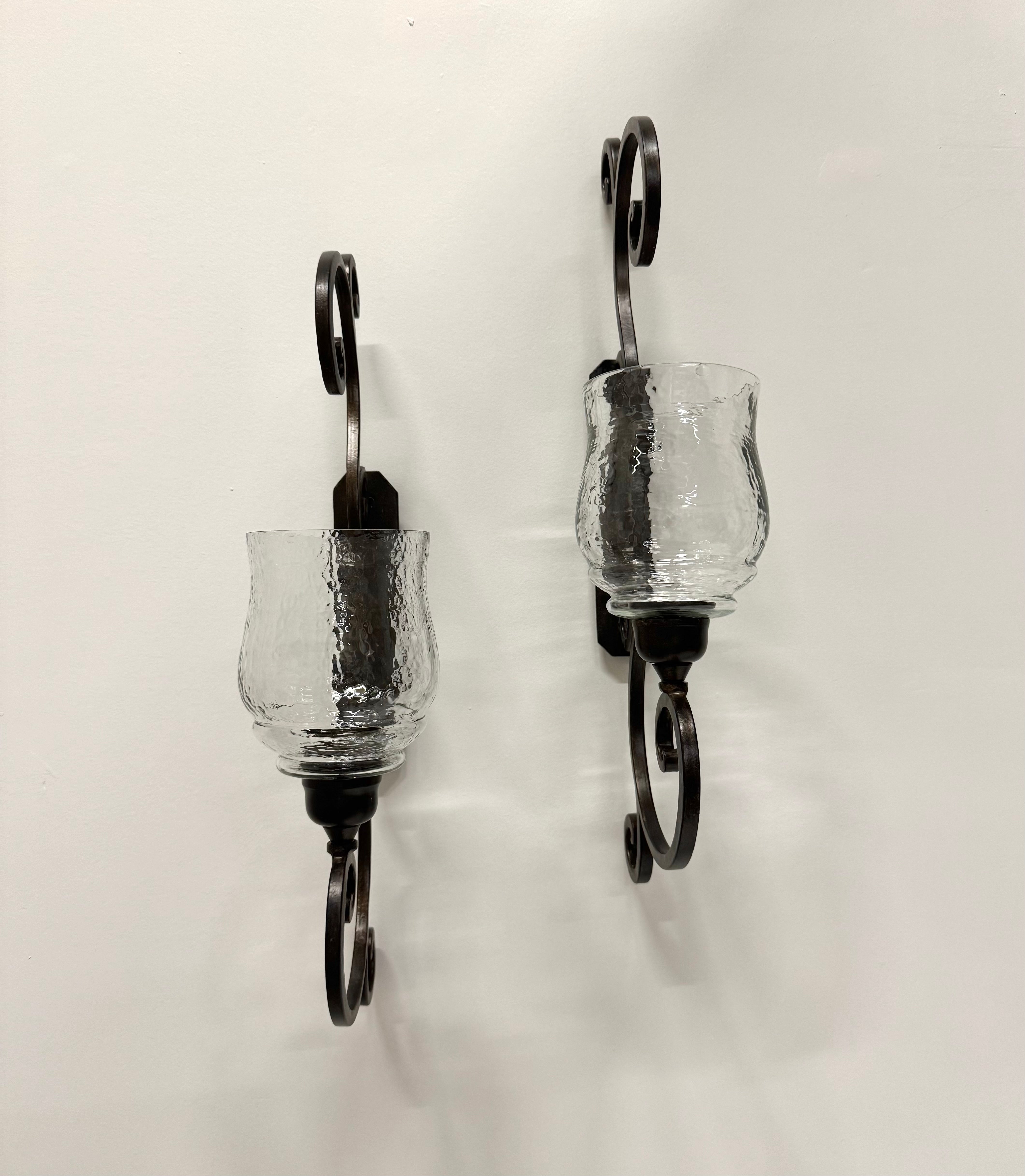 Dark Bronze Wall-mount Hurricanes Set of 2