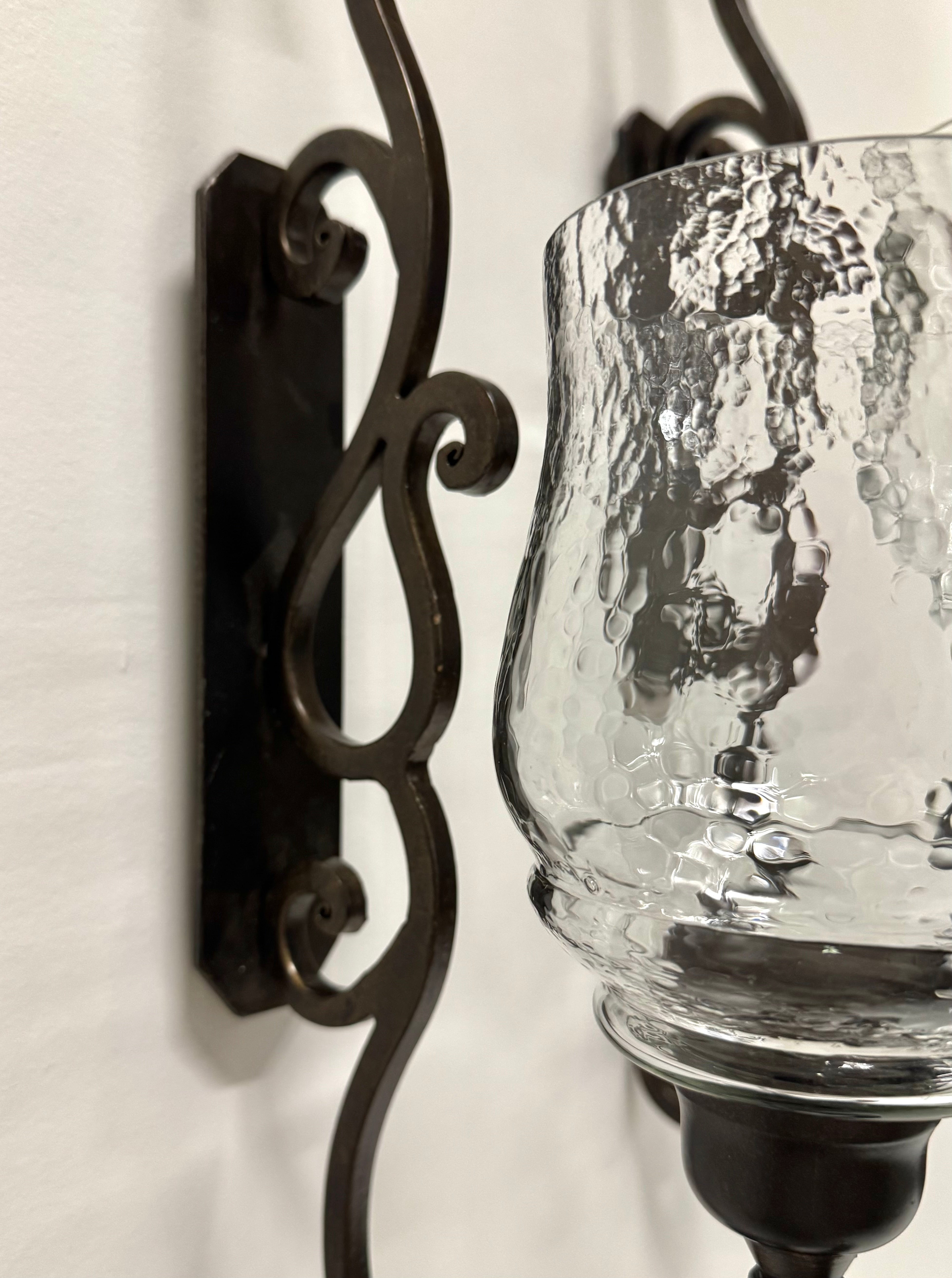 Dark Bronze Wall-mount Hurricanes Set of 2
