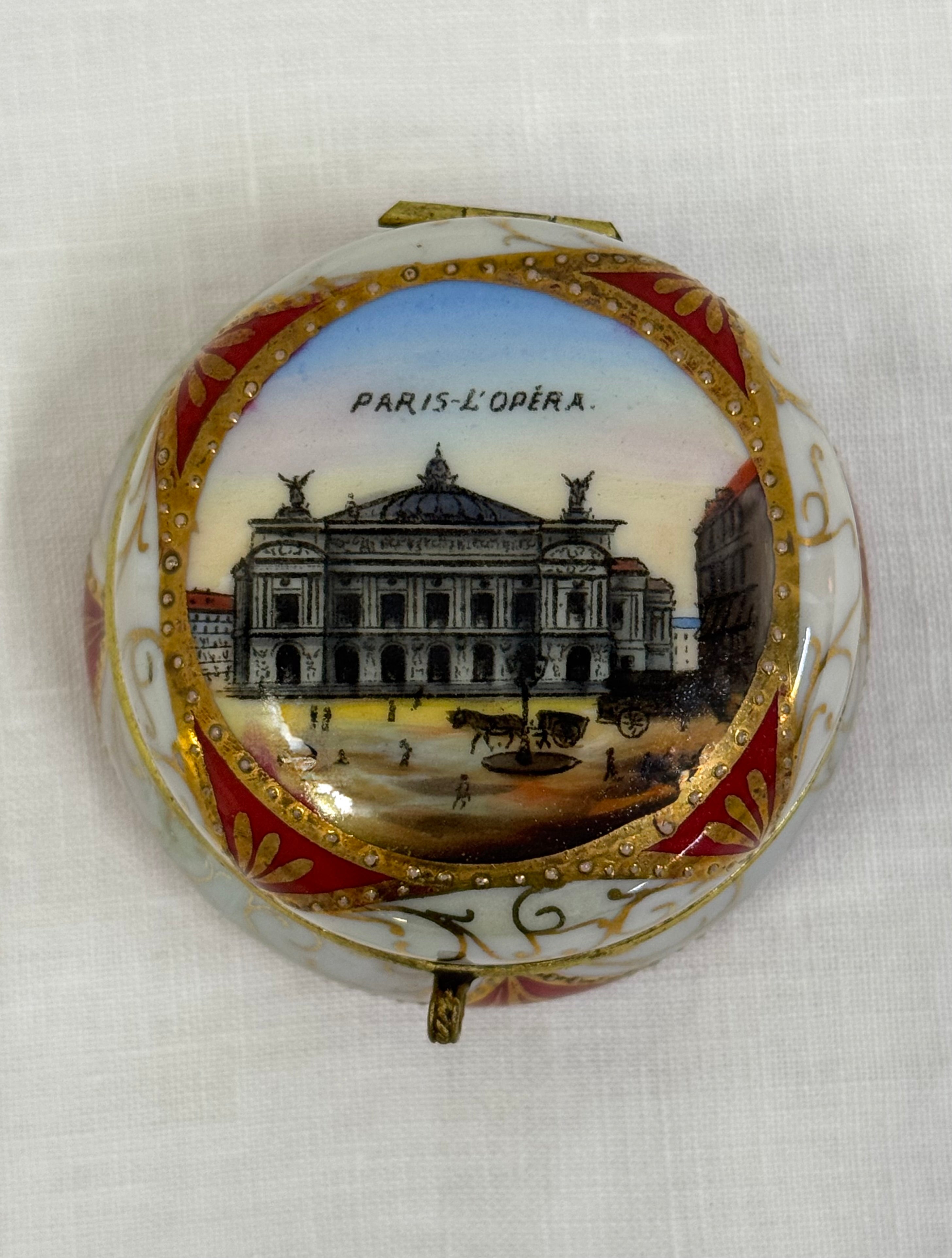 Paris L'Opera Hand-painted Porcelain Trinket Box