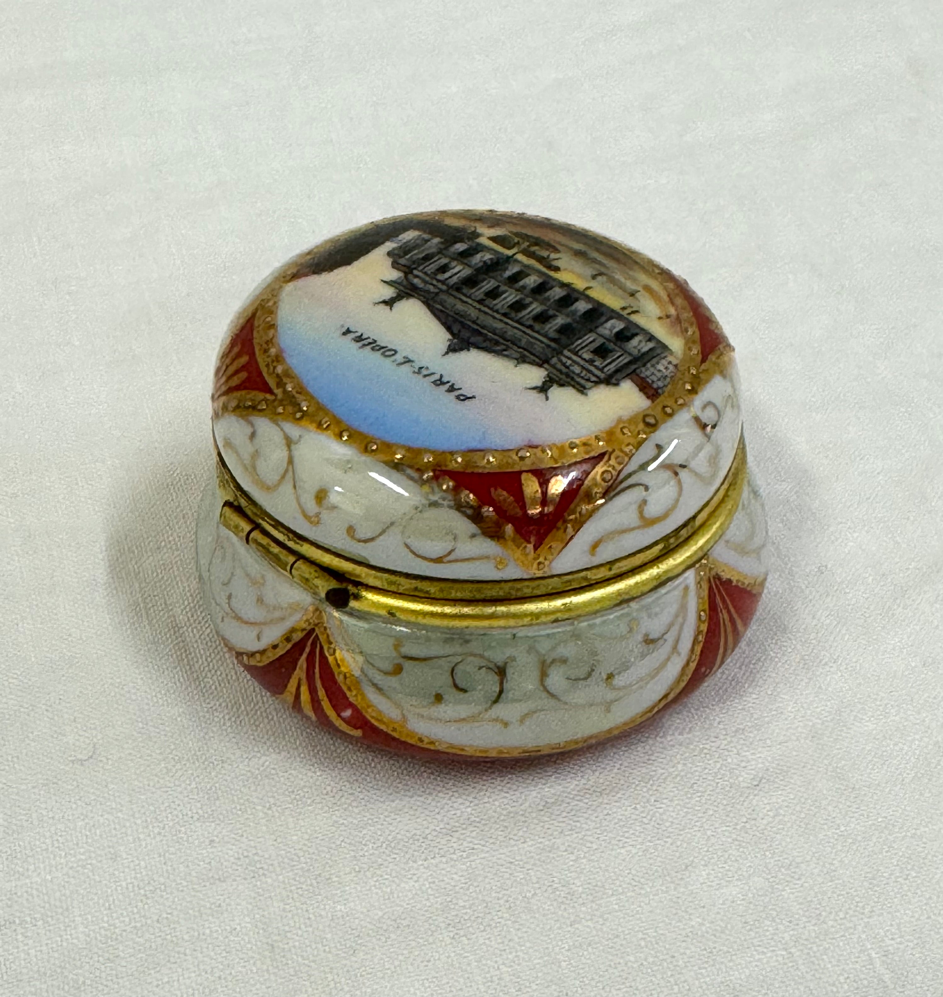 Paris L'Opera Hand-painted Porcelain Trinket Box