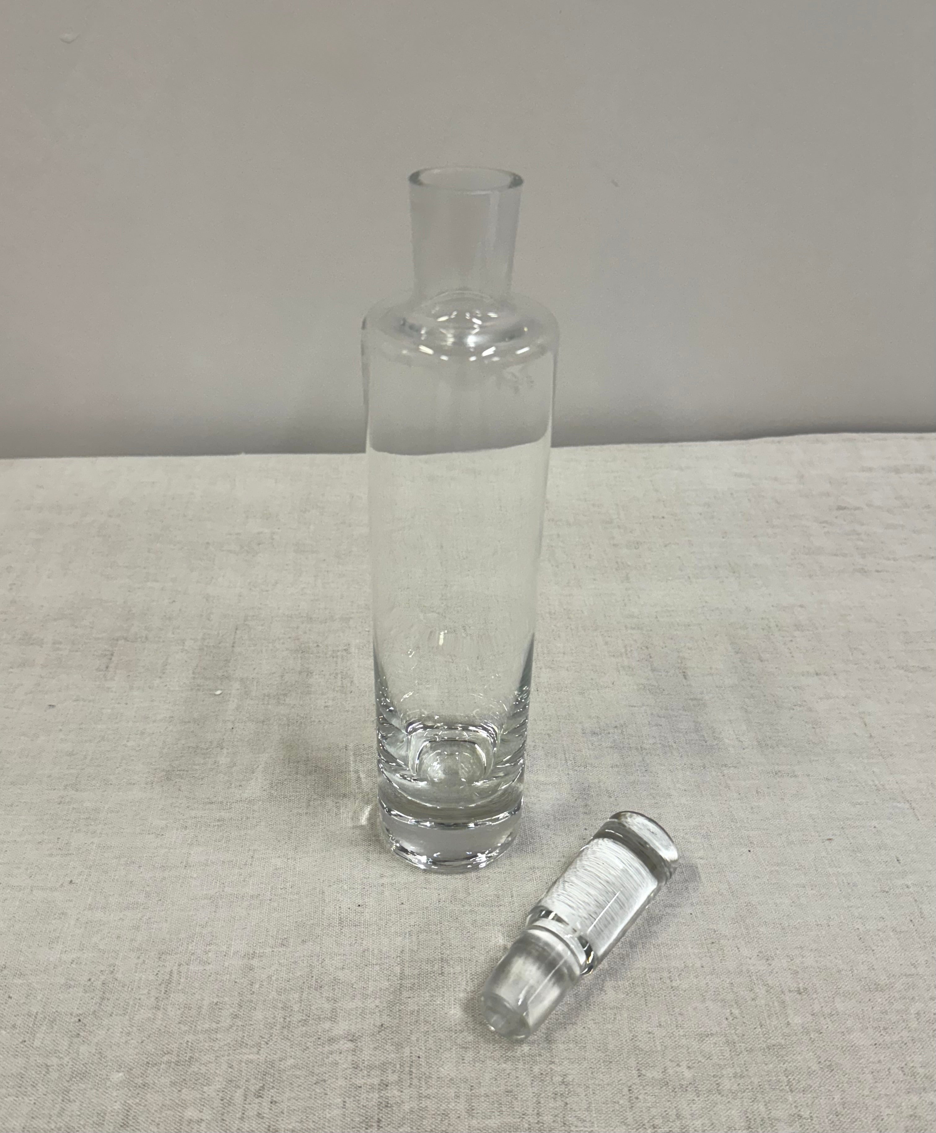 Tall Modern Glass Decanter