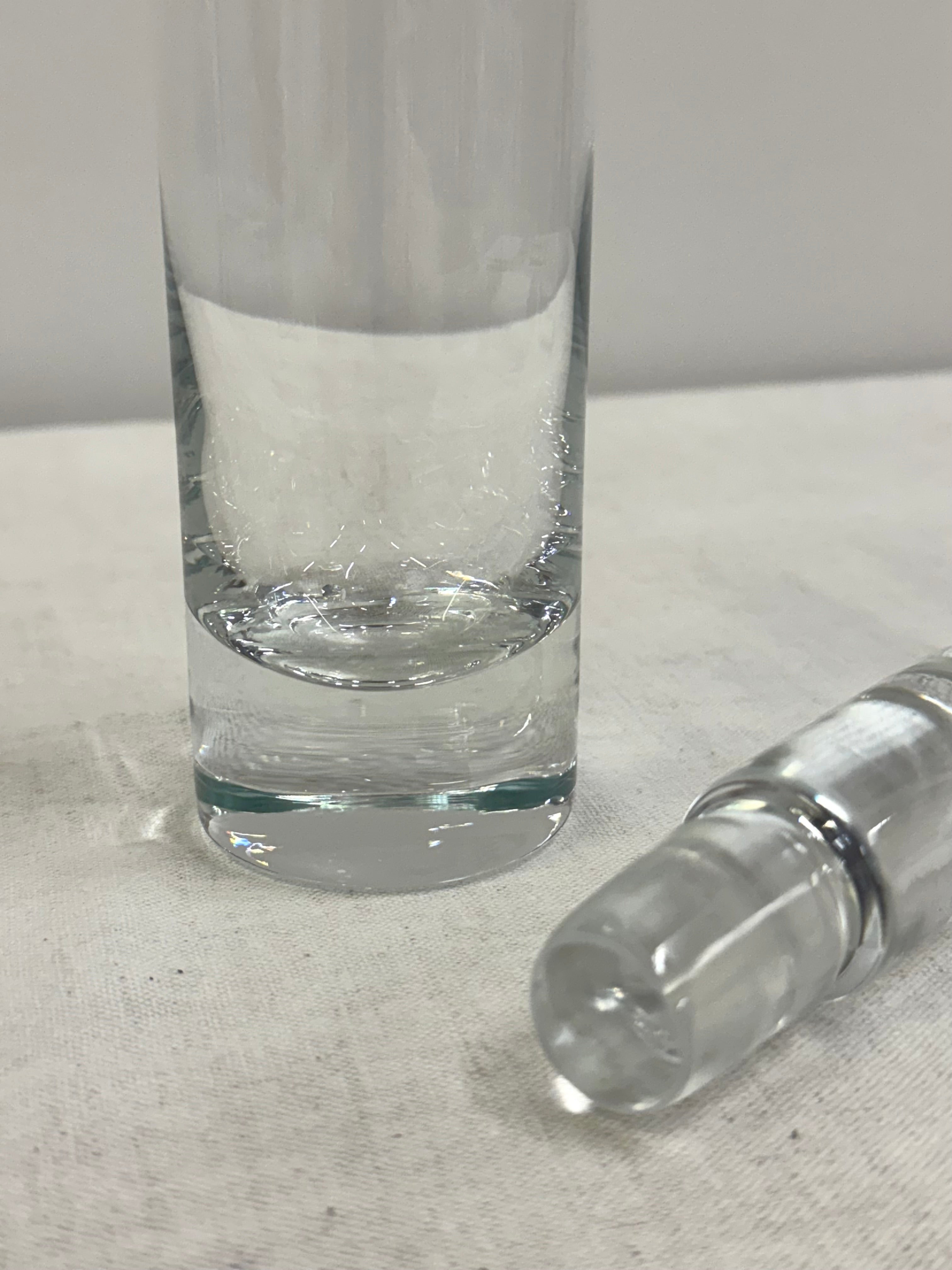 Tall Modern Glass Decanter