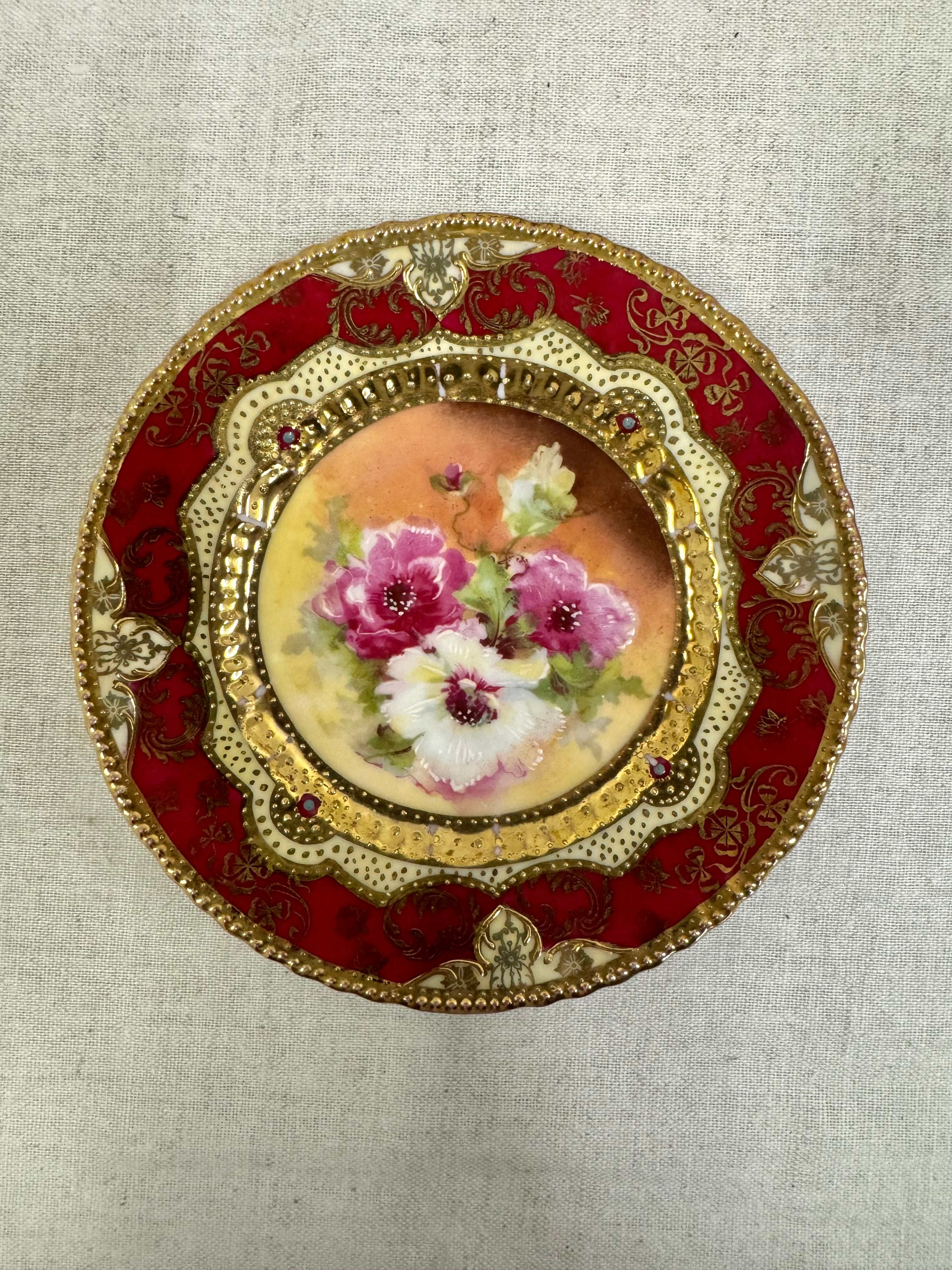 Antique SEVRES Demitasse Cup & Saucer and Plate Set