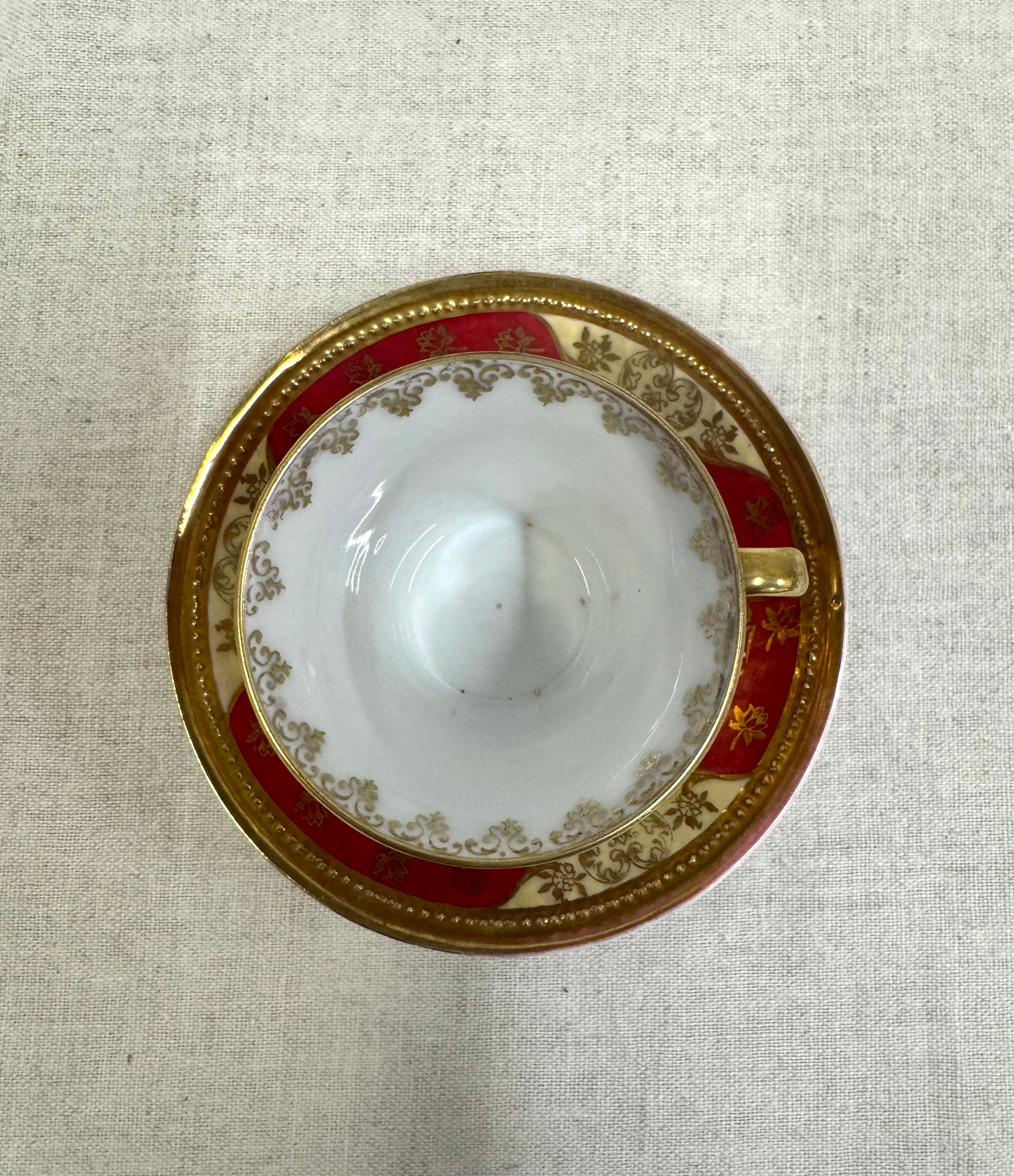Antique SEVRES Demitasse Cup & Saucer and Plate Set