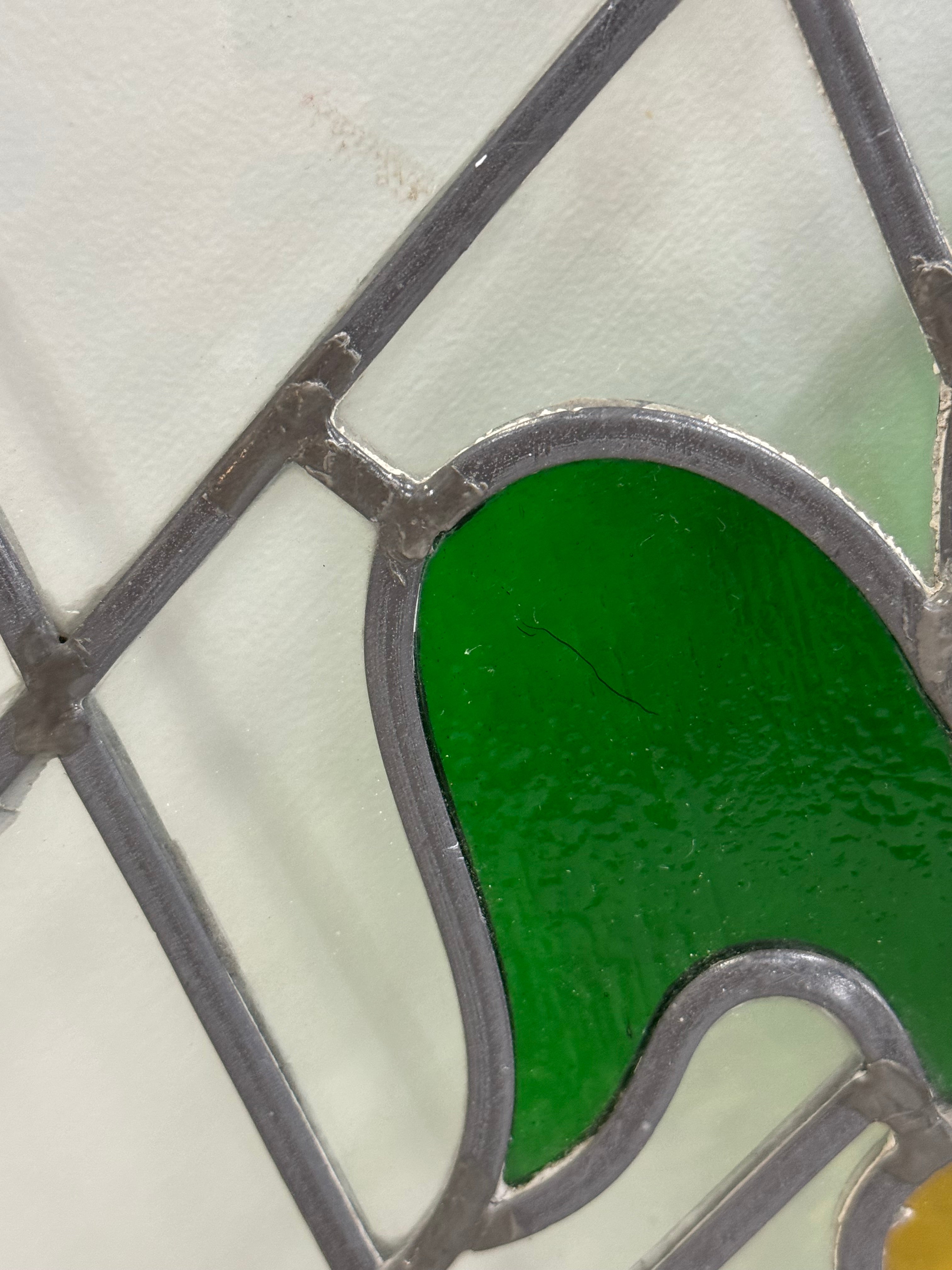 Fleur-de-Lis 20" x 16" Stained Glass Panel