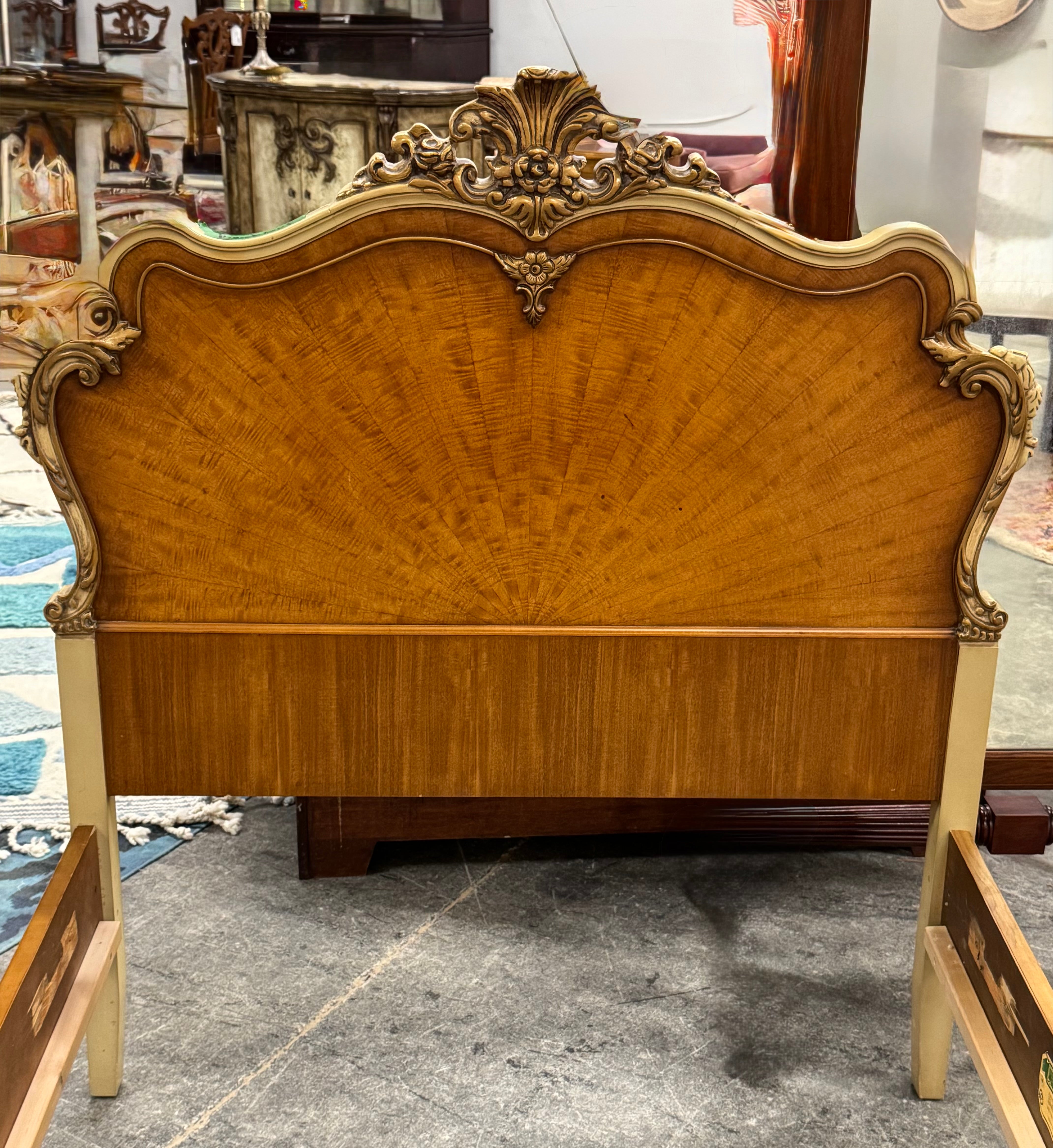 Vintage French Provincial Twin Bed