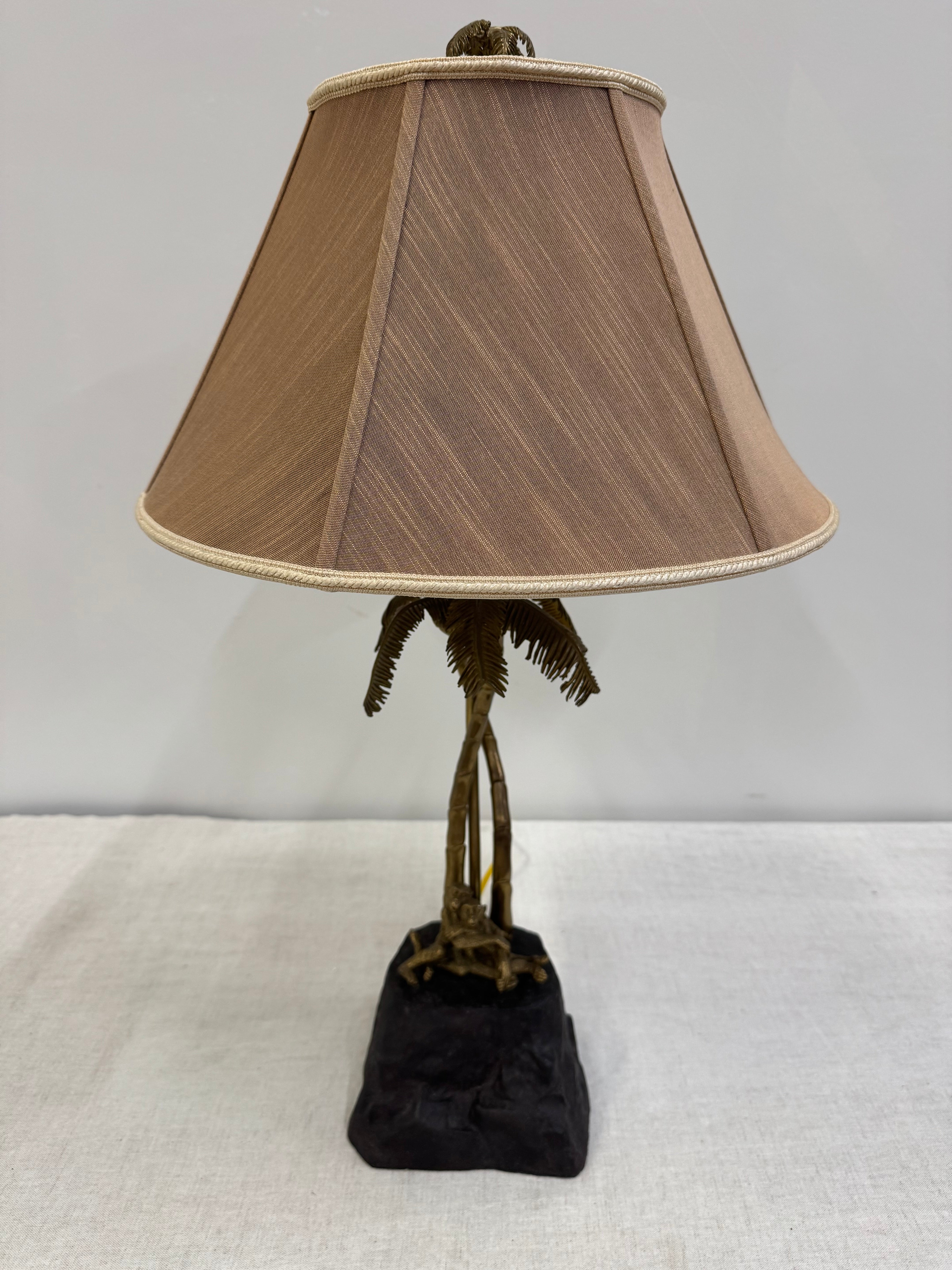 Monkeys Under a Palm Tree Lamp