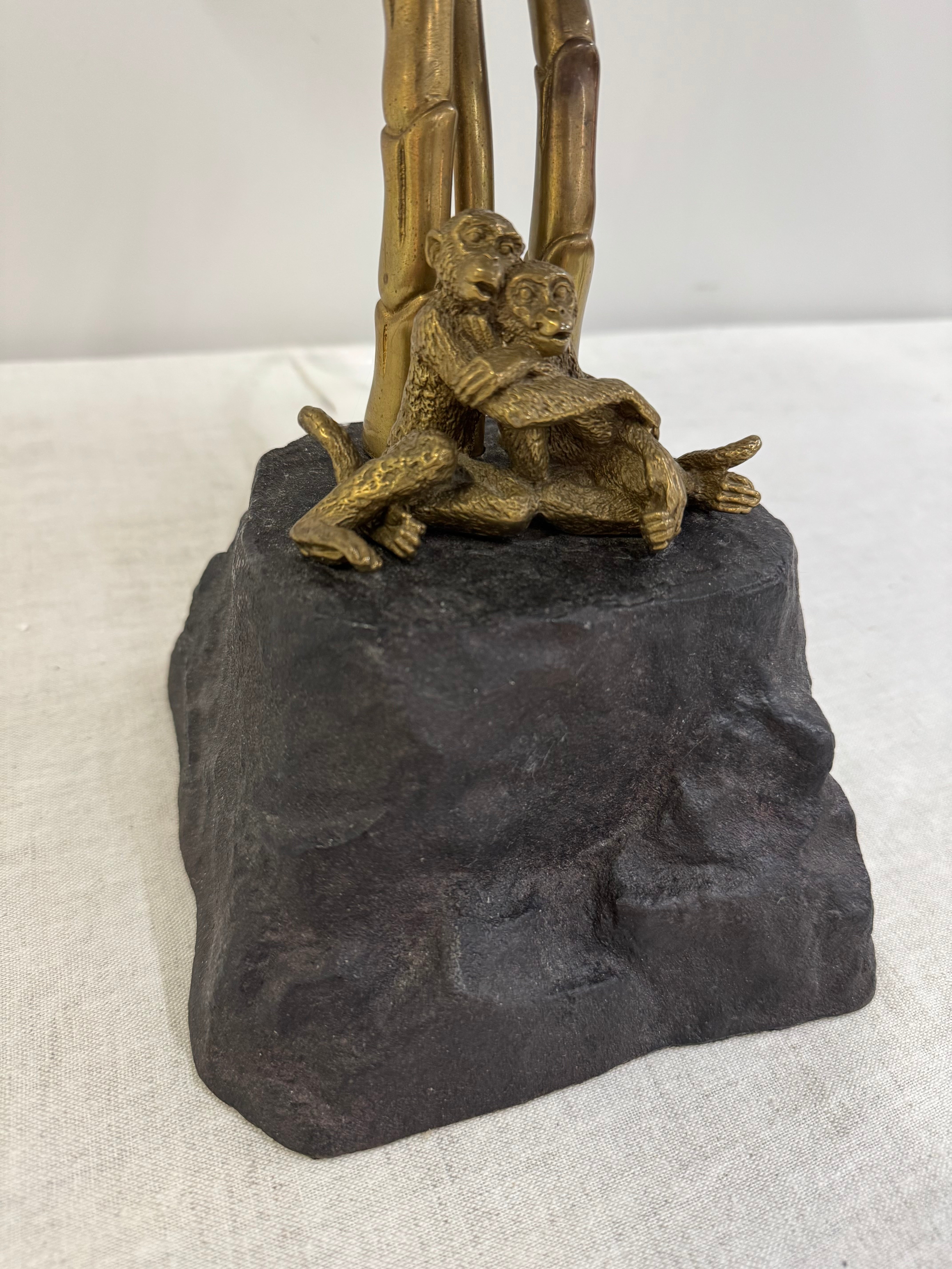 Monkeys Under a Palm Tree Lamp