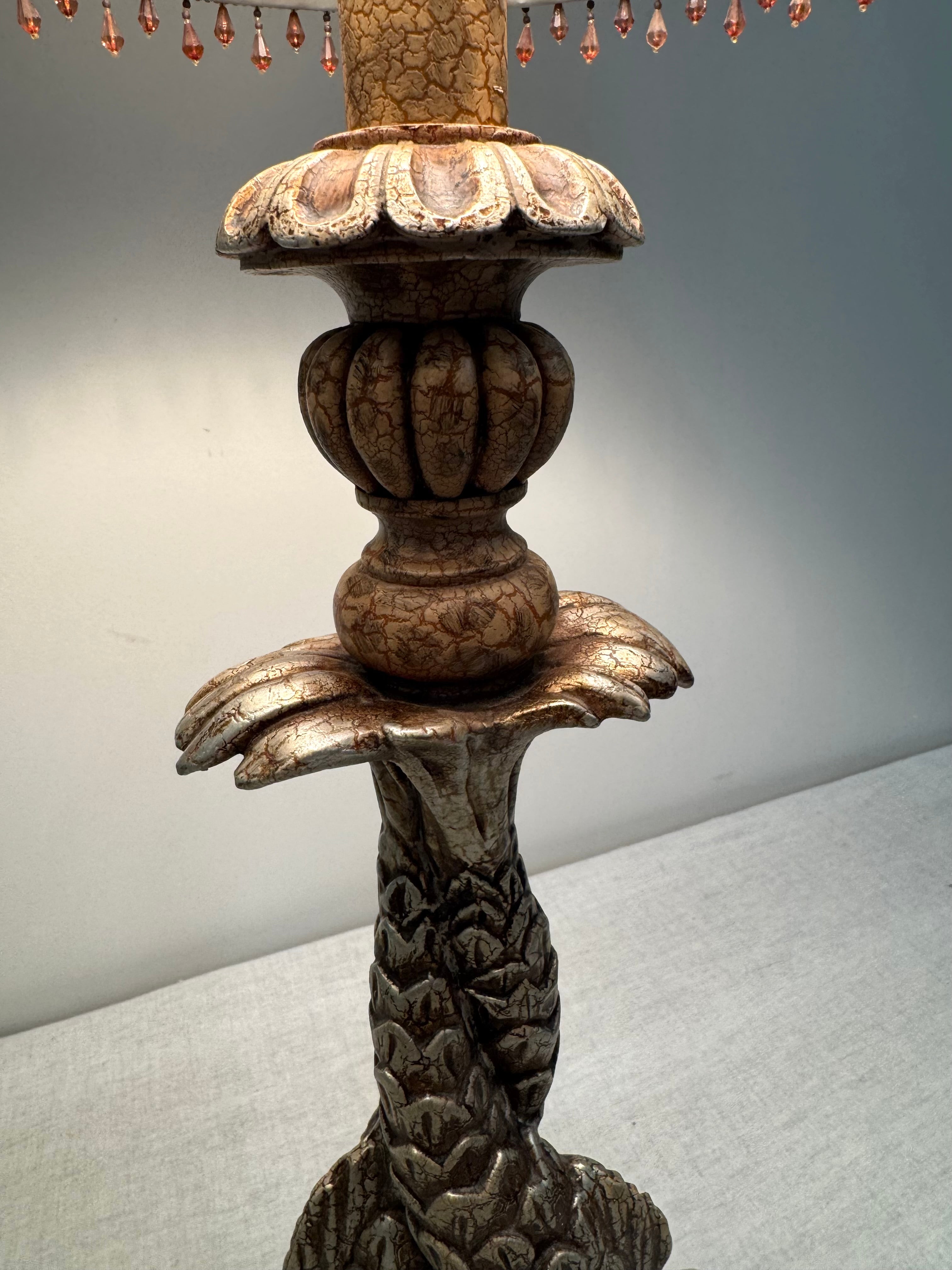 Antique Crackle Koi Fish Lamp