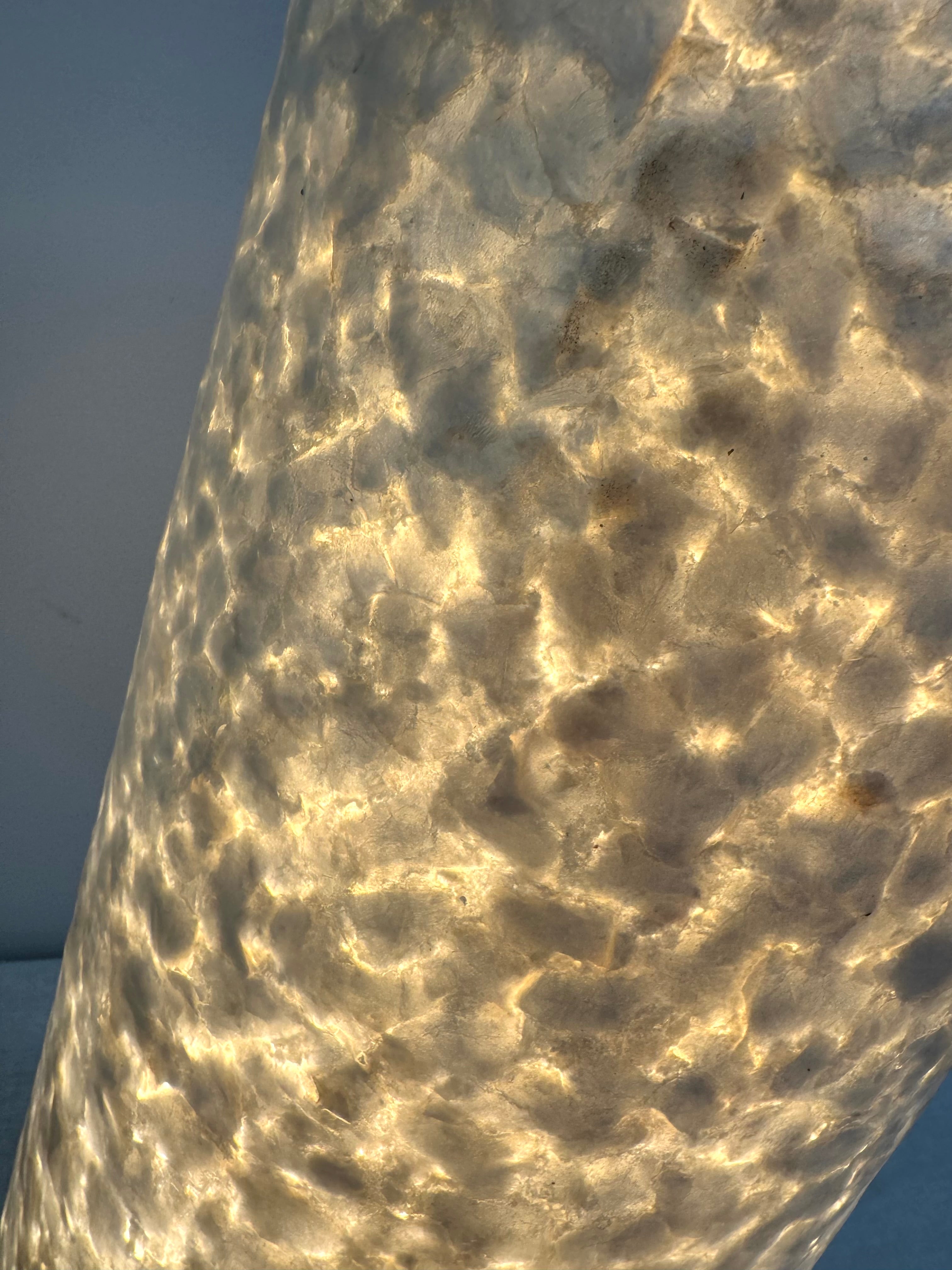 Mother-of-Pearl Cylinder Lamp