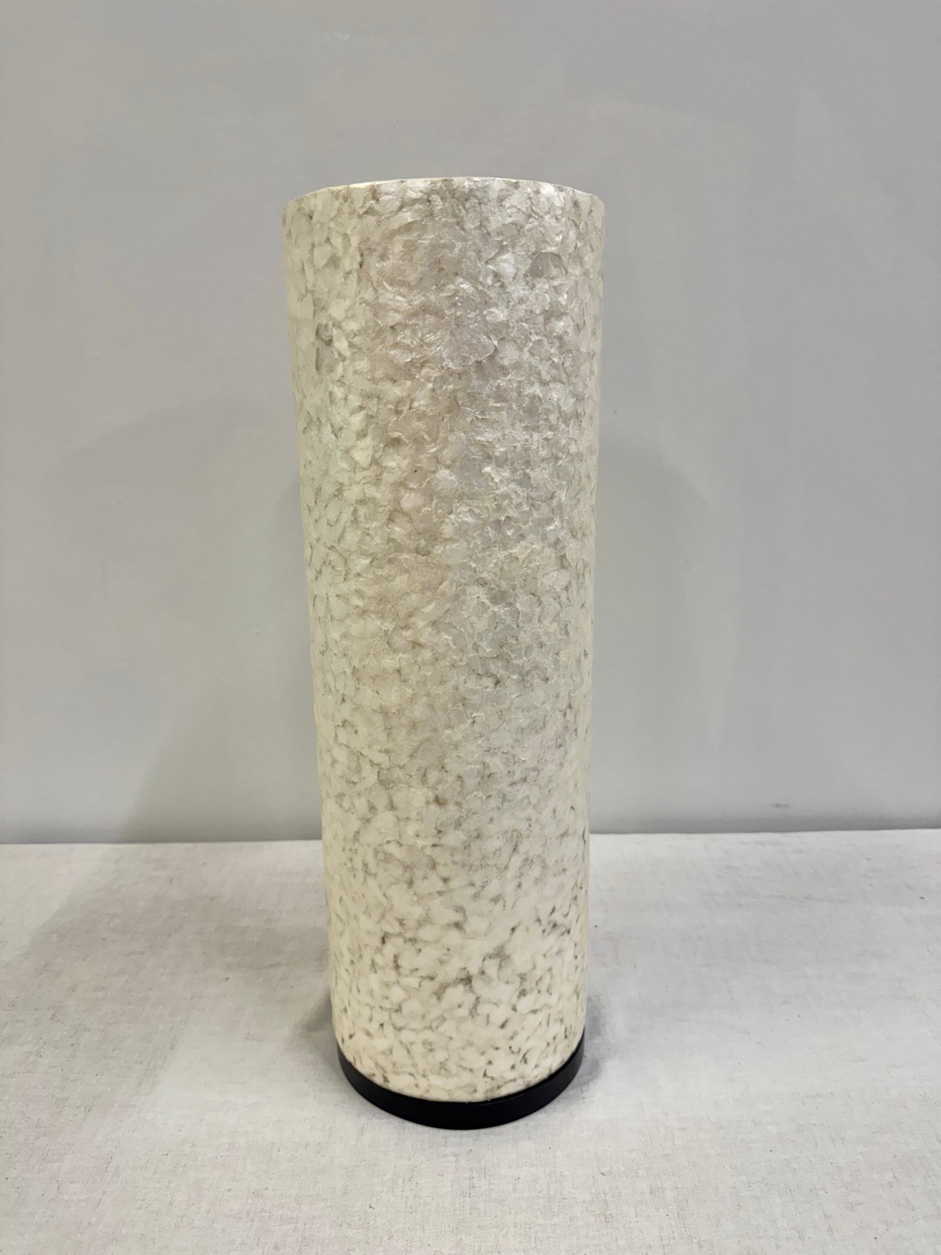 Mother-of-Pearl Cylinder Lamp