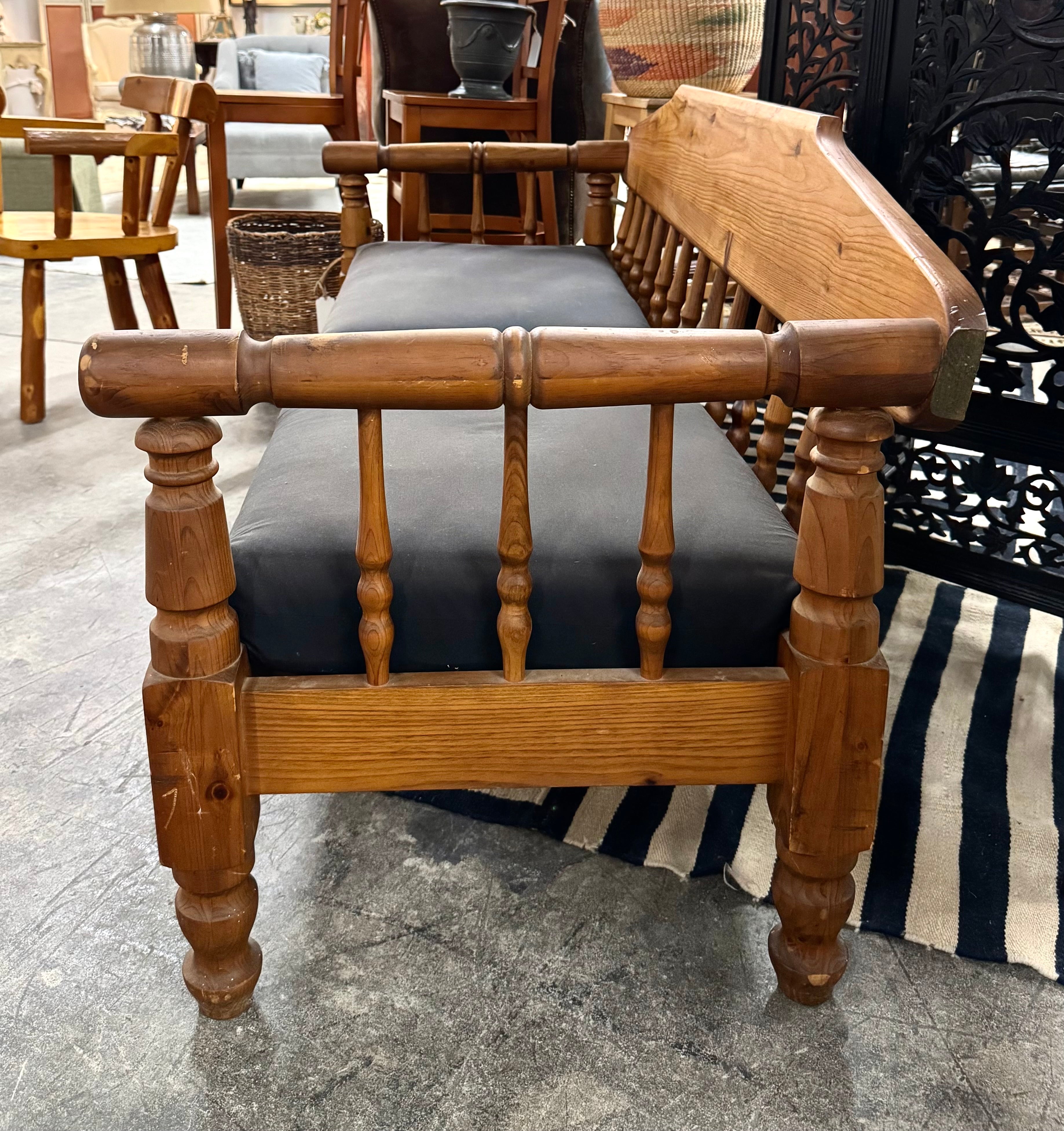 Solid Pine 72" Settee