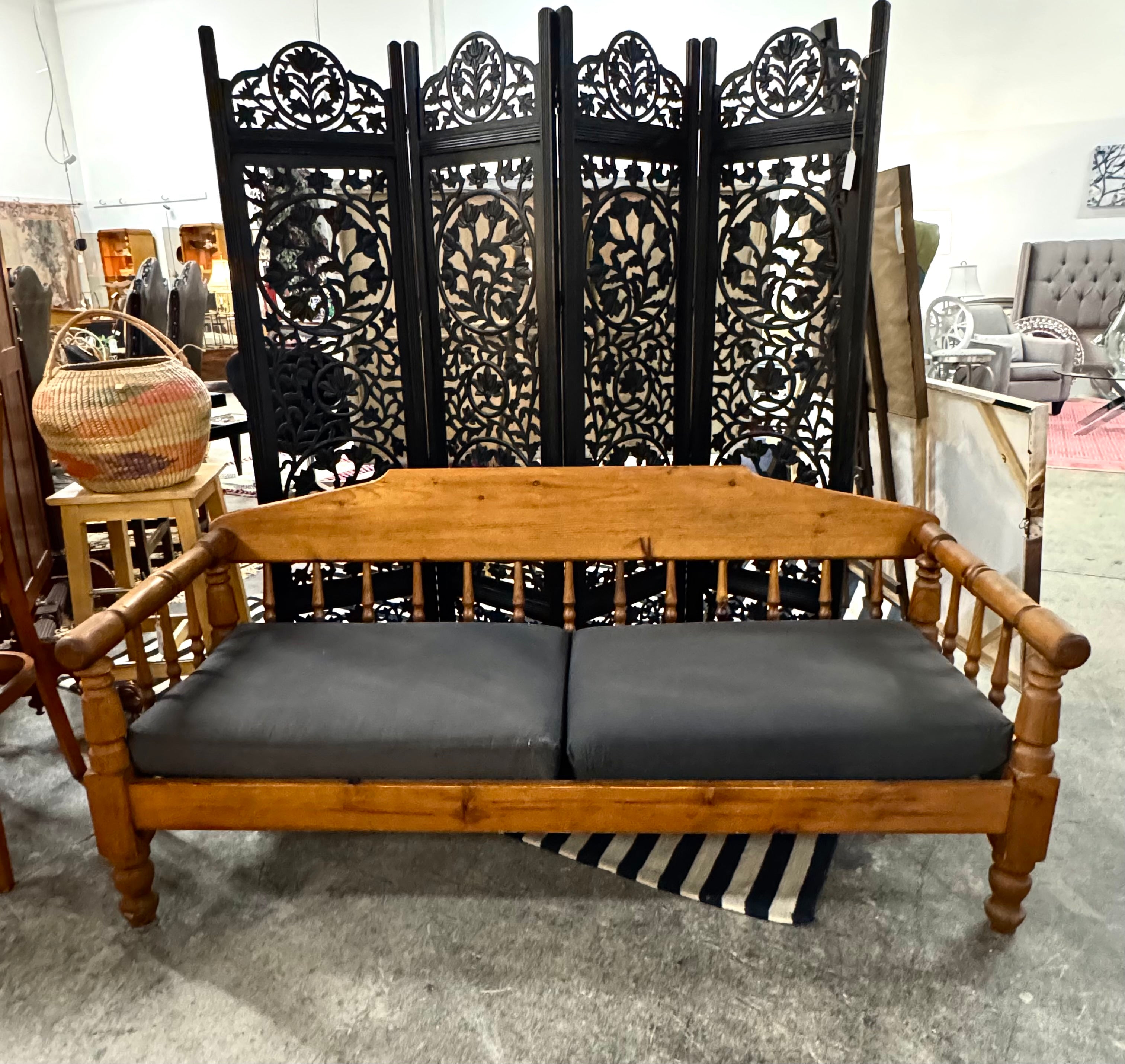 Solid Pine 72" Settee