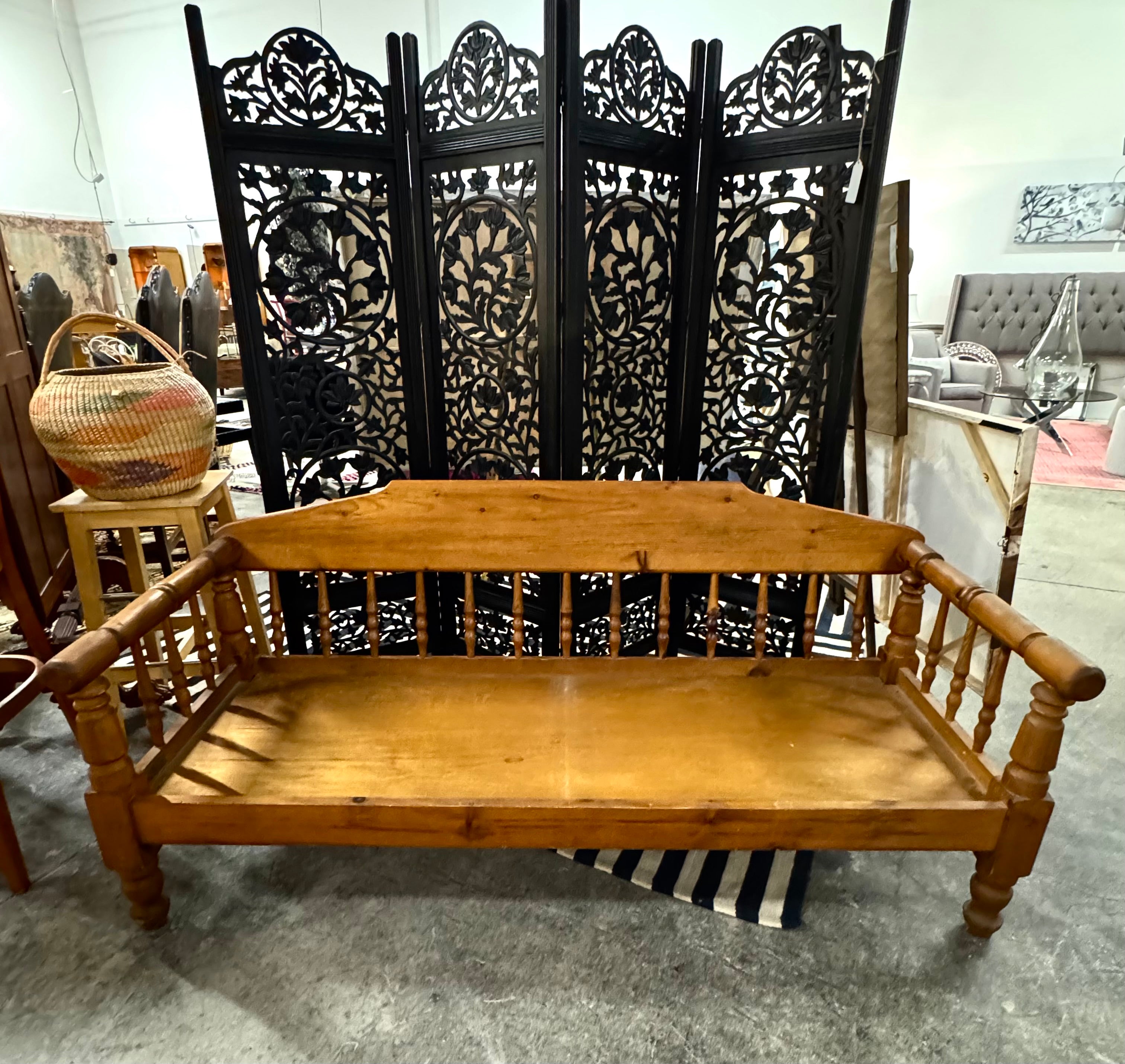 Solid Pine 72" Settee