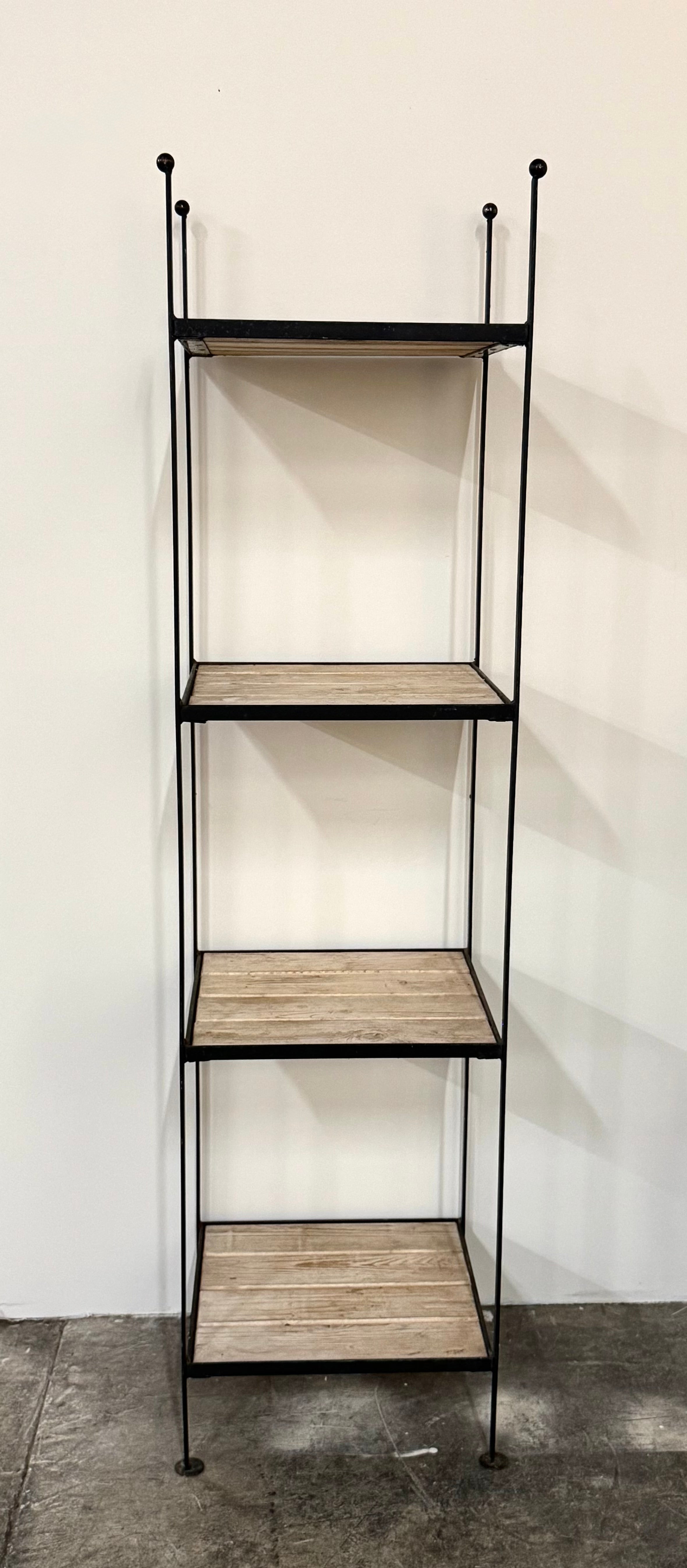 Black Metal Four-tier Shelf