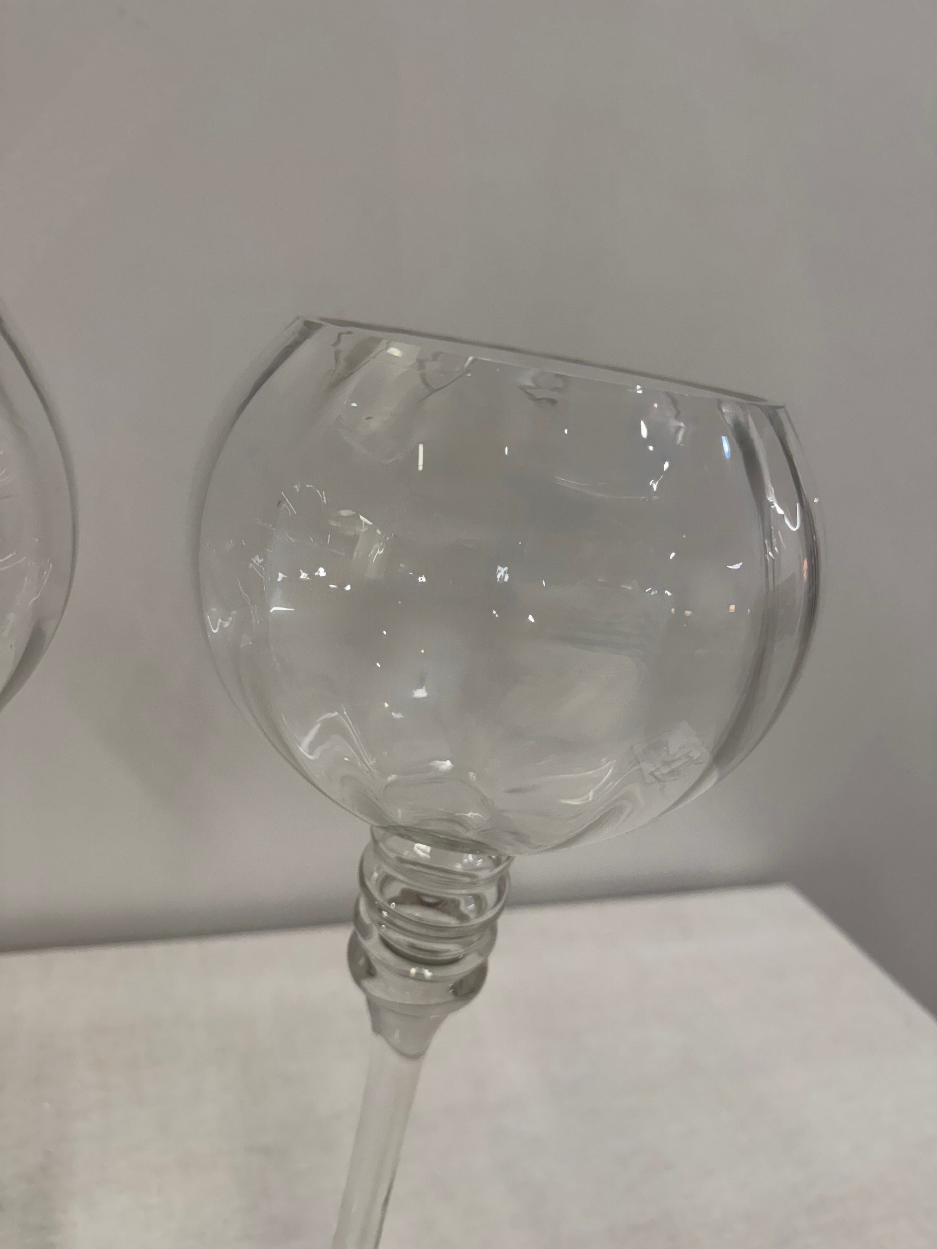 Swirl Bowl Hurricane Candle Holders Set of 2