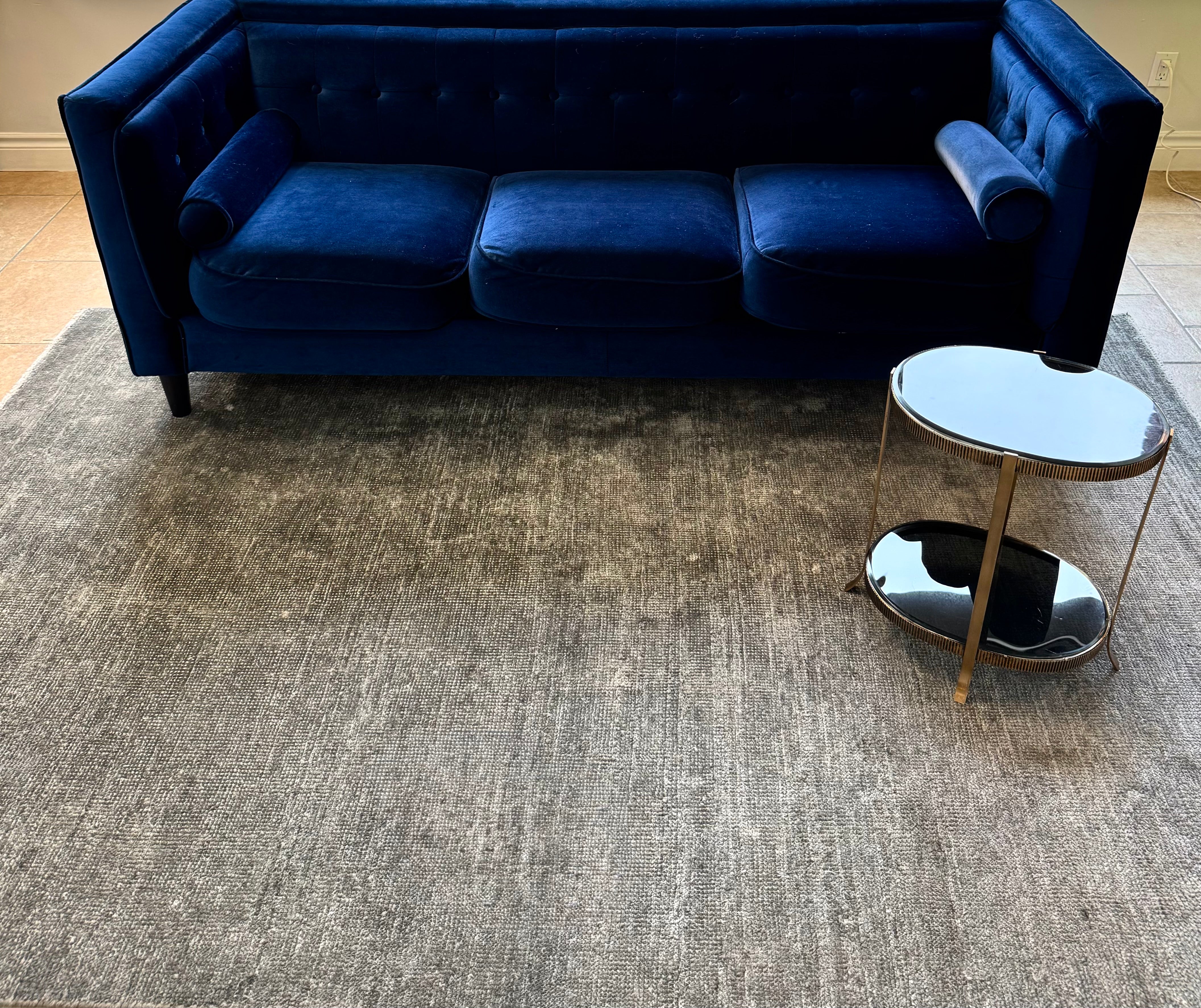 NEW ELTE 'Midori' Graphite 6' x 9' Banana Silk Rug