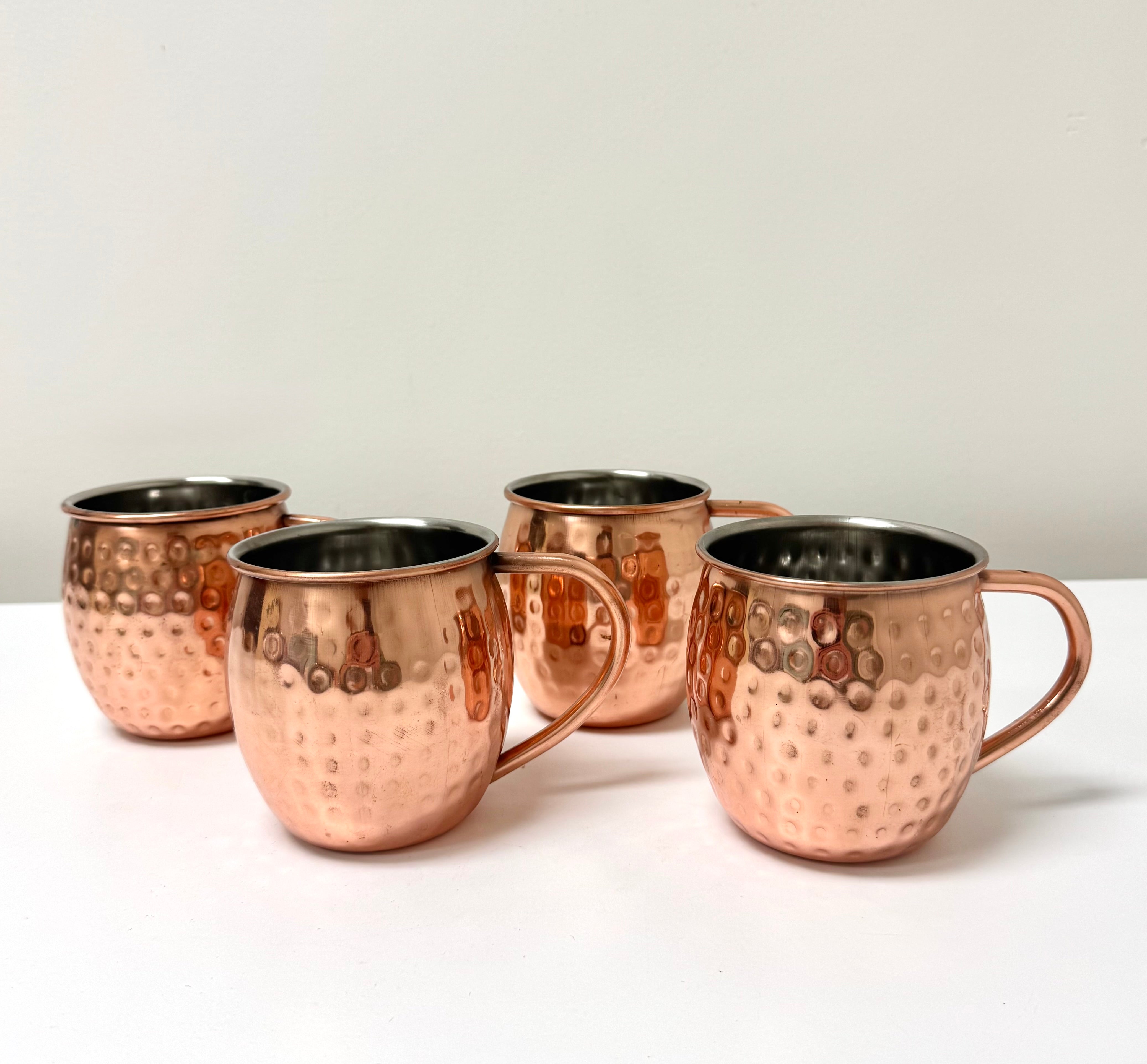 Hammered Copper Moscow Mules Set of 4