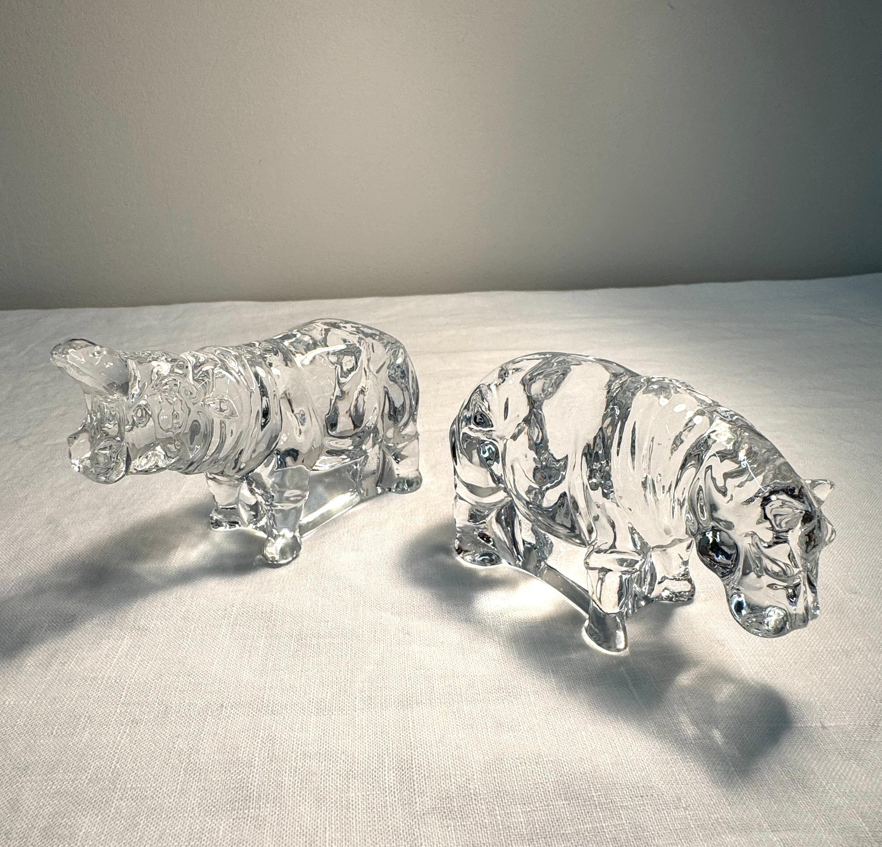 FRANKLIN MINT 'Animals of the Ark' Hippos Set of 2