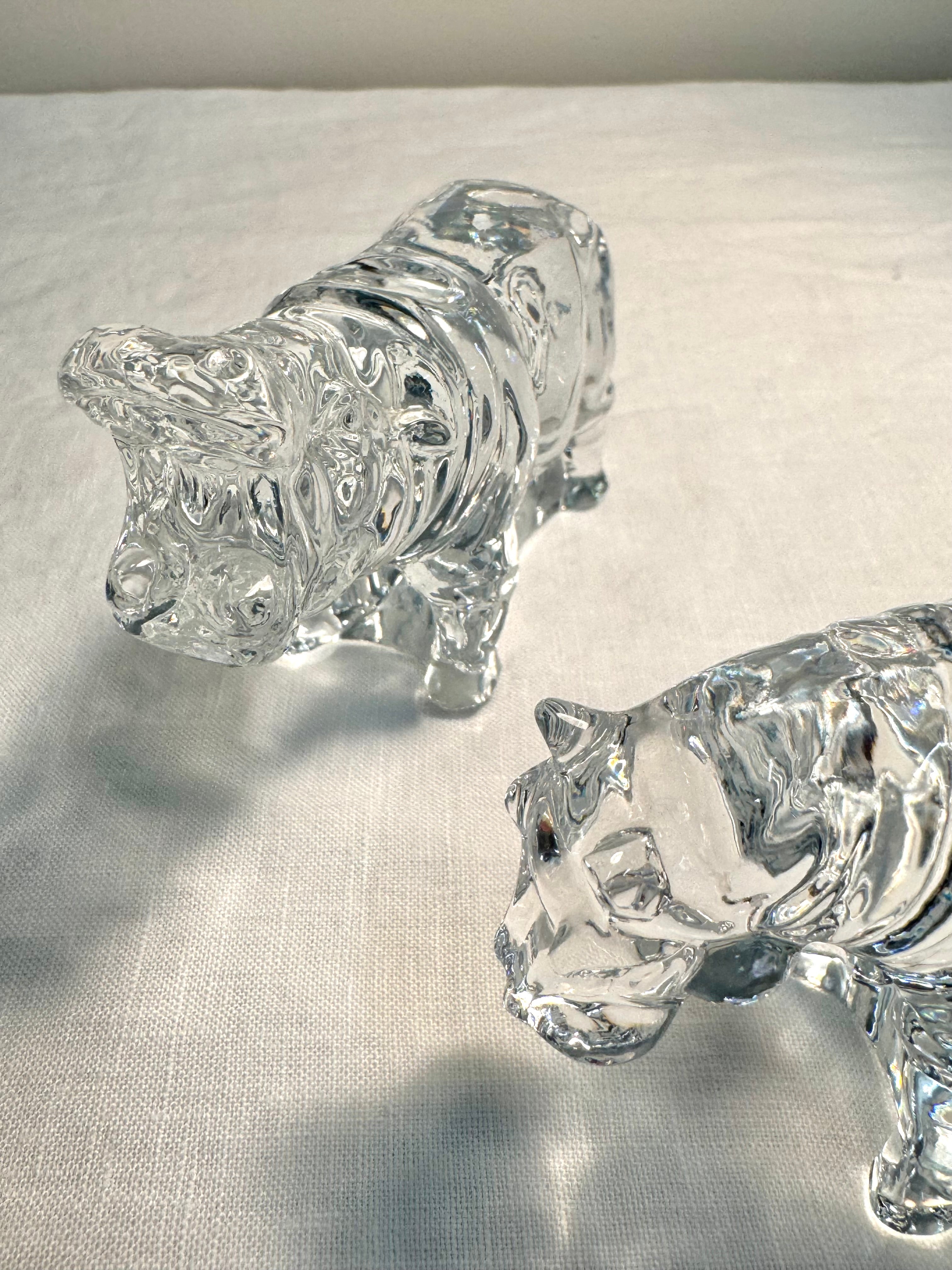 FRANKLIN MINT 'Animals of the Ark' Hippos Set of 2