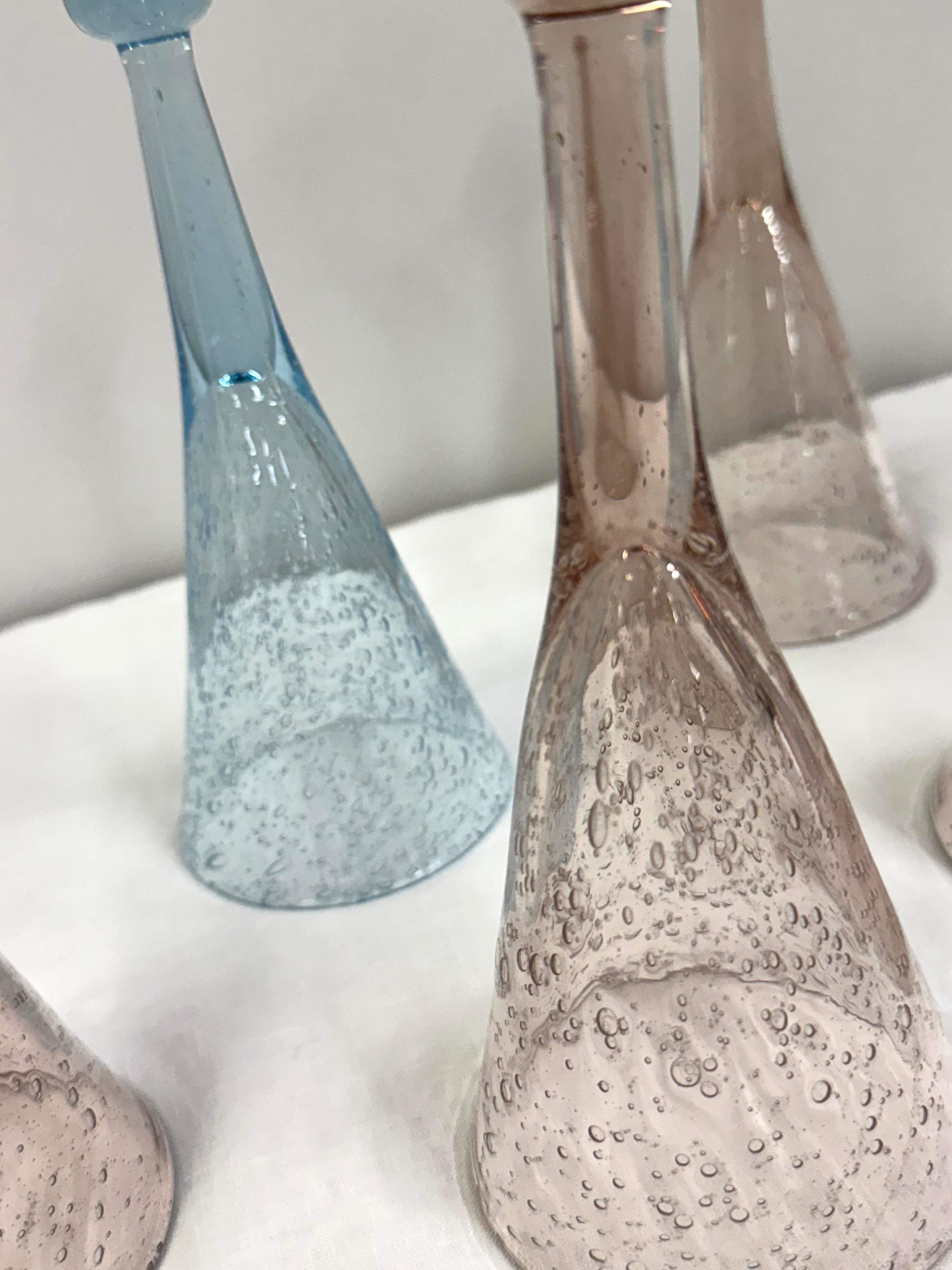 Vintage BIOT France Tinquette Glasses Set of 7