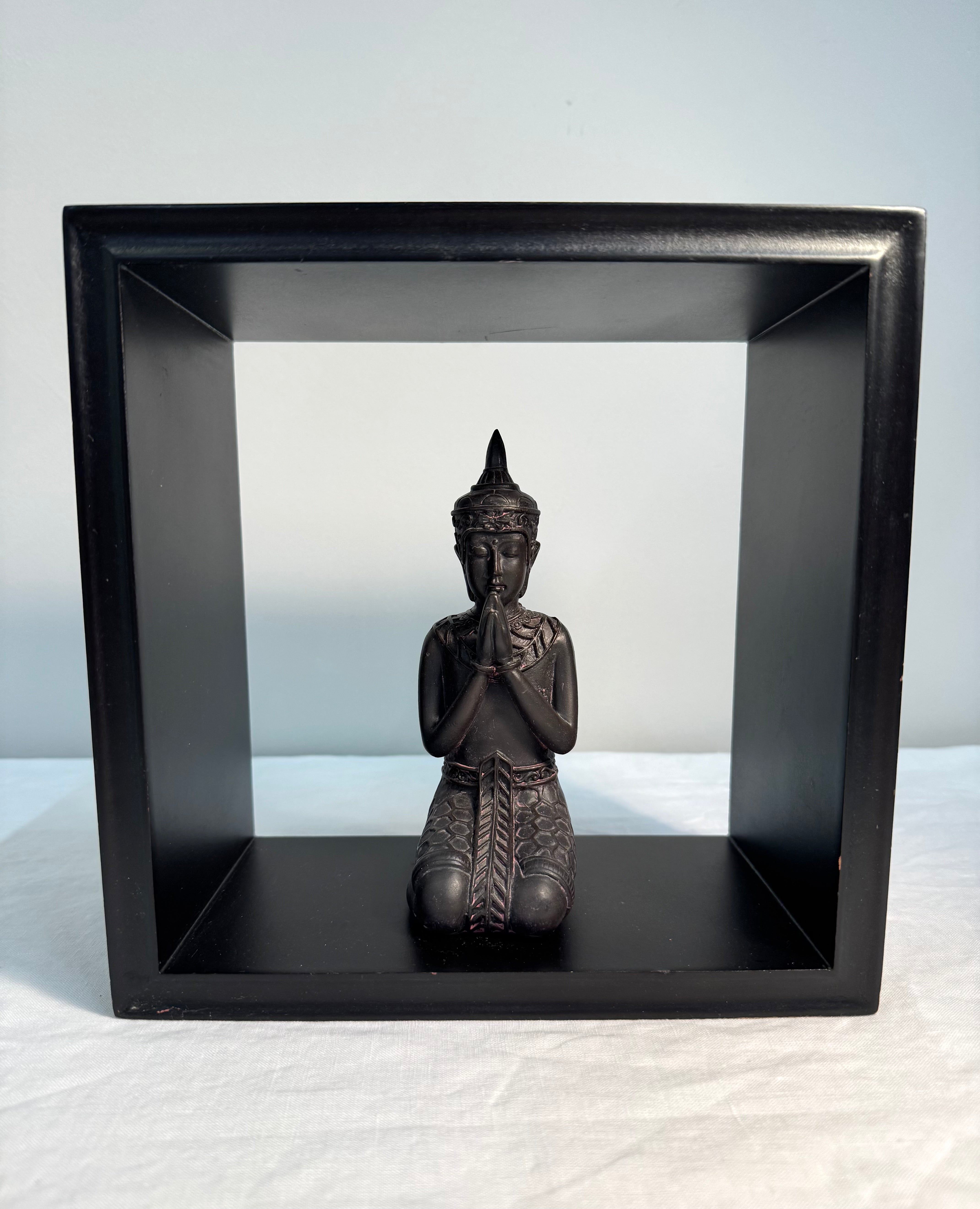 Sitting Buddha in Black Shadow Box