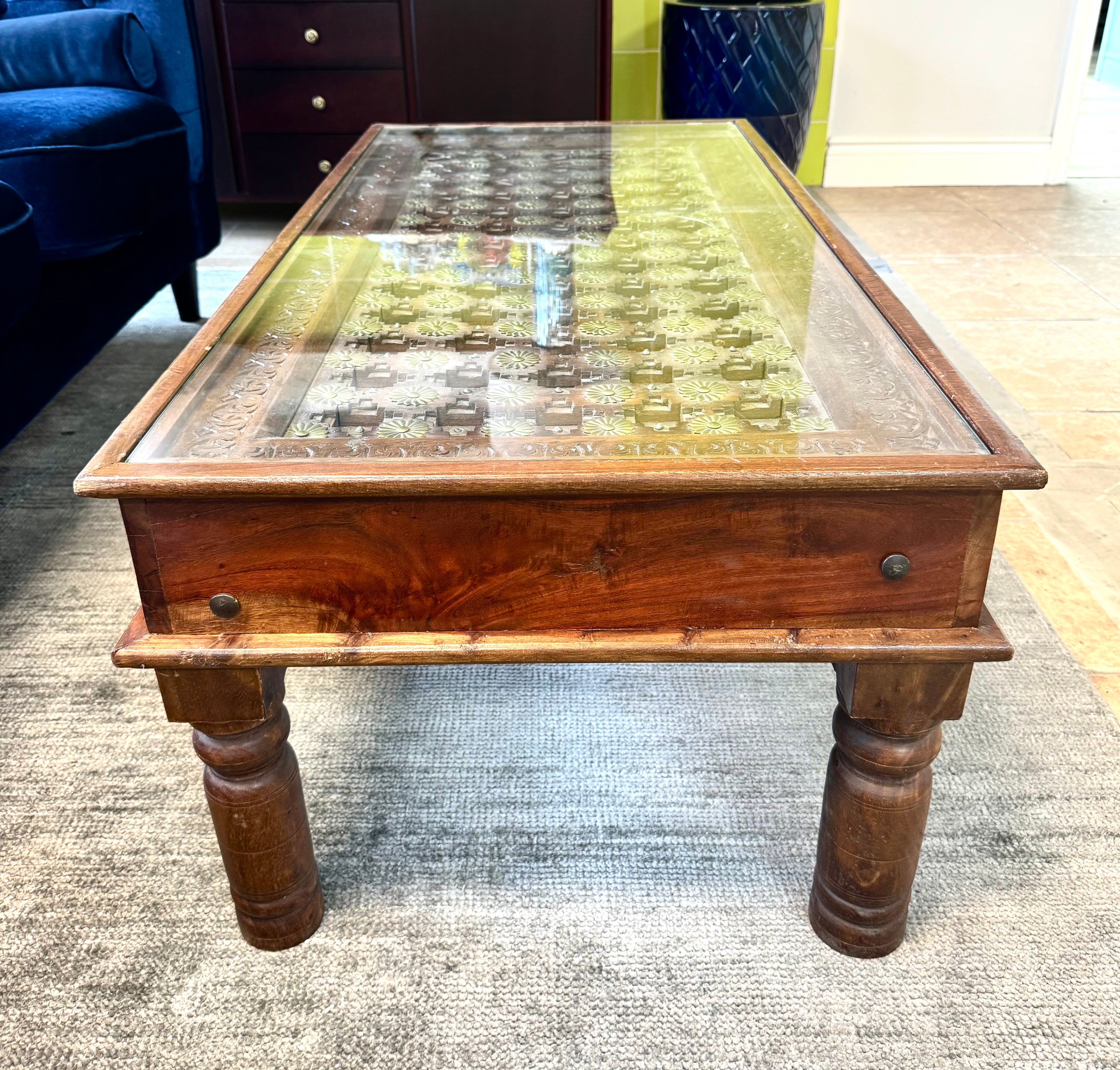 Hand-carved Indian Coffee Table