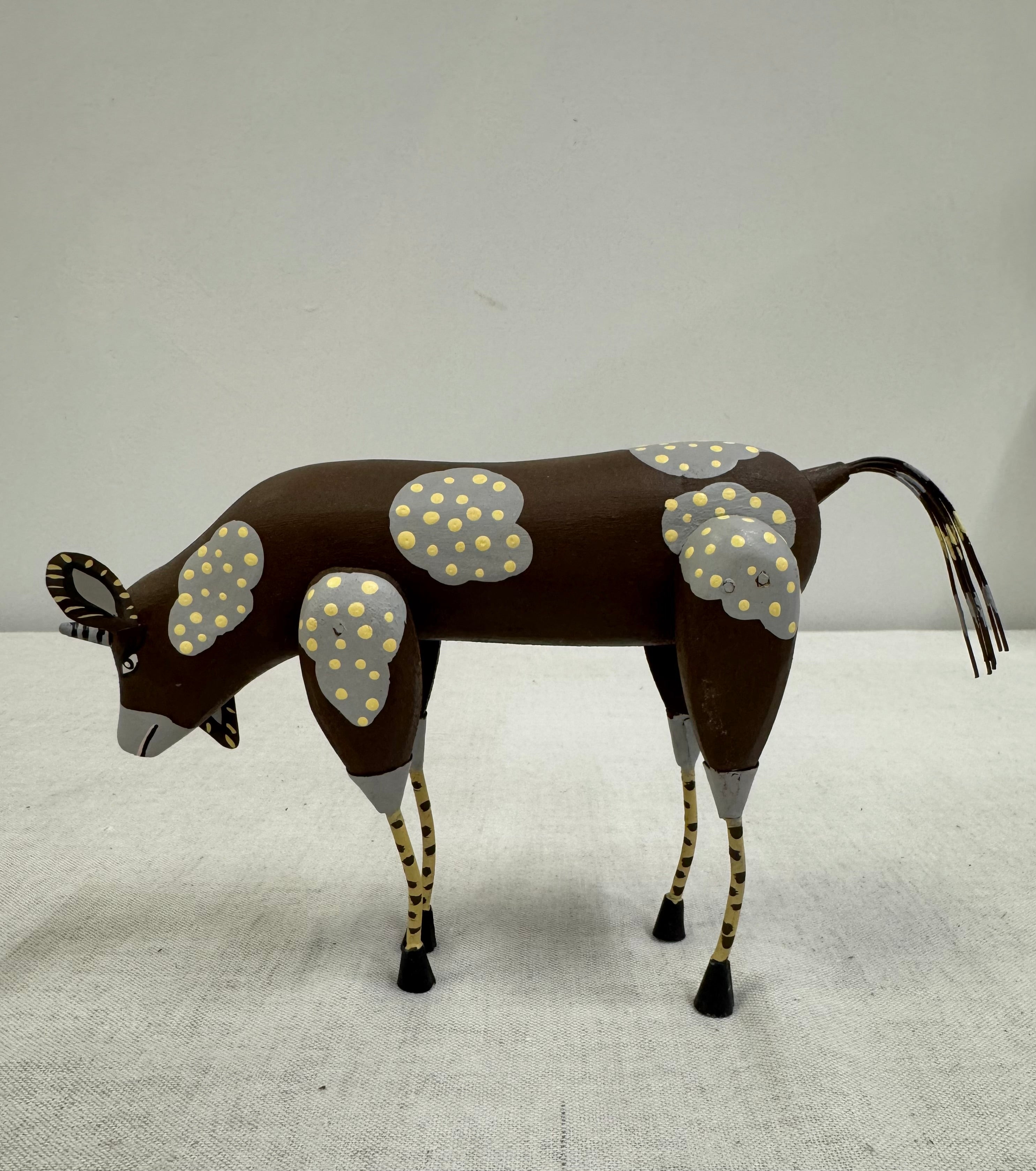 Spotted Cow Folk Art Figure