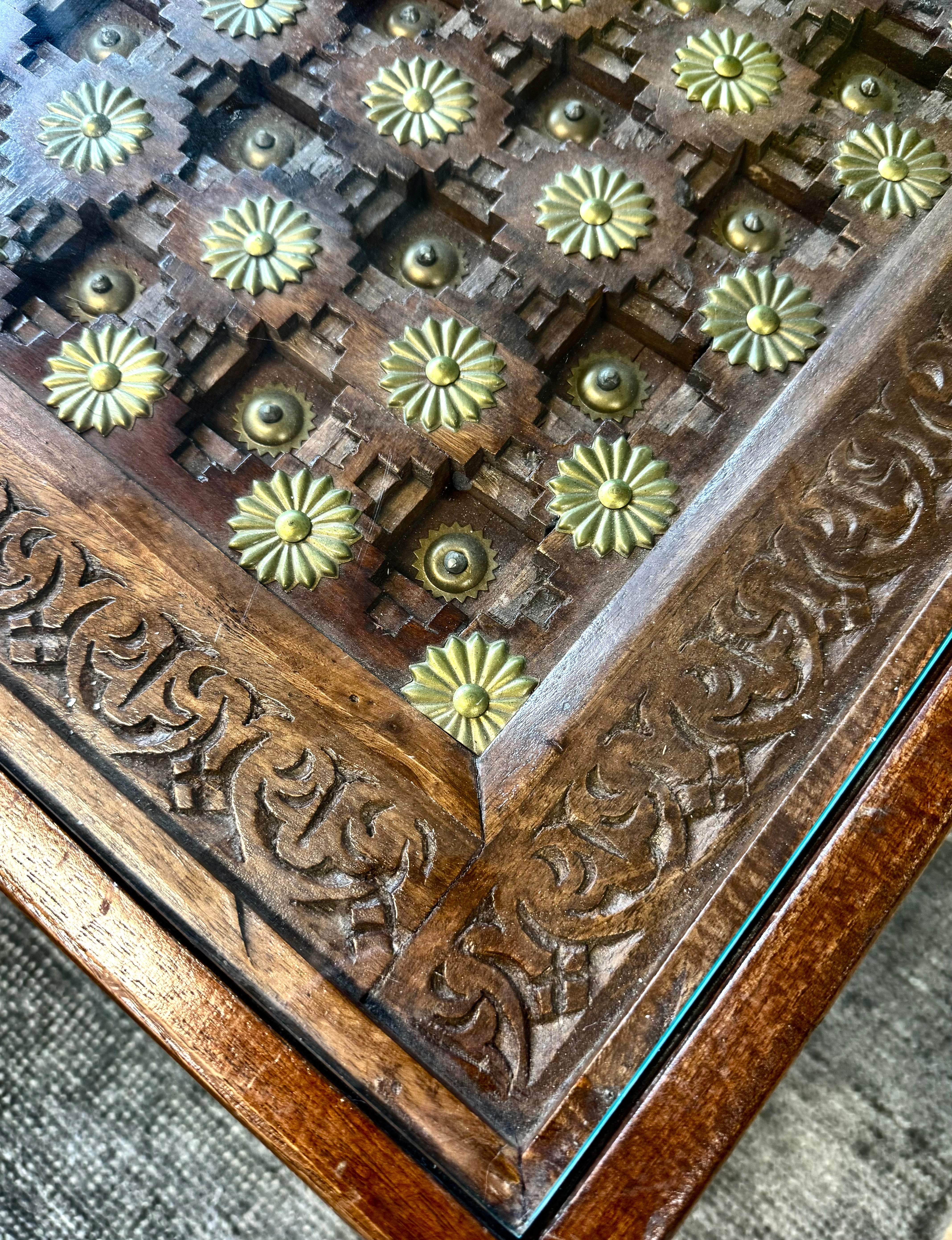 Hand-carved Indian Coffee Table