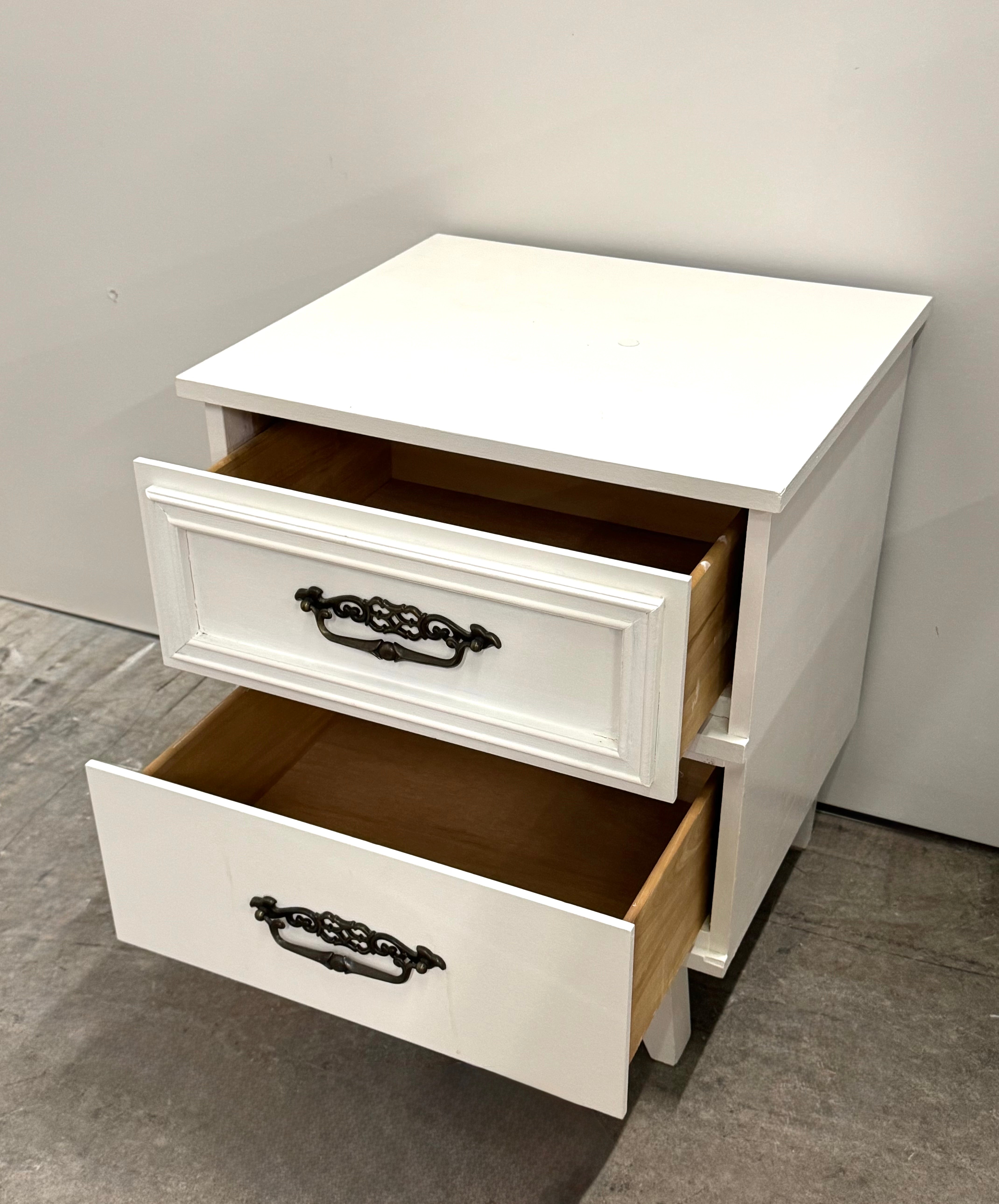 Vintage Painted White Night Stand