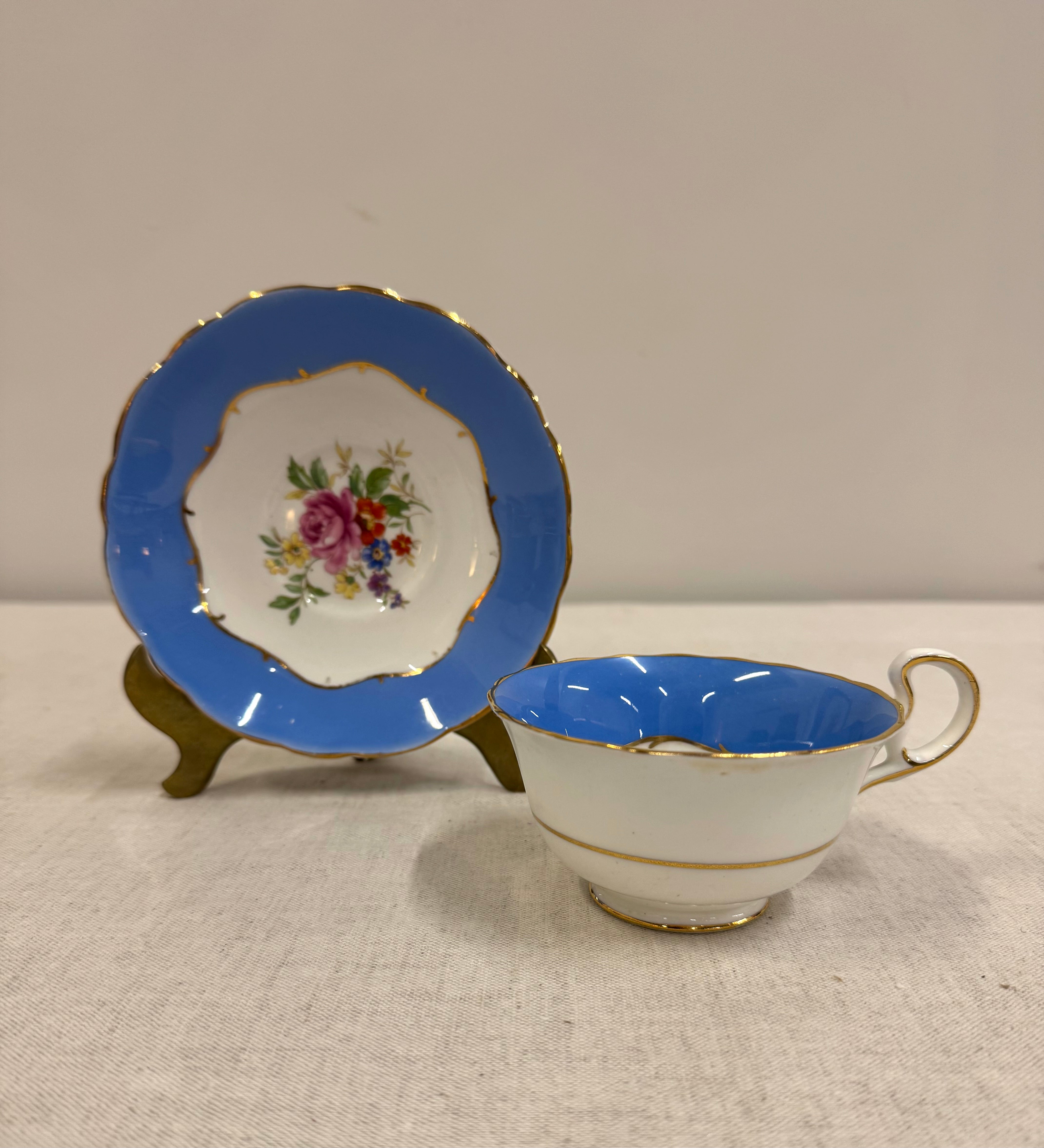 RADFORDS Blue Floral Cup & Saucer