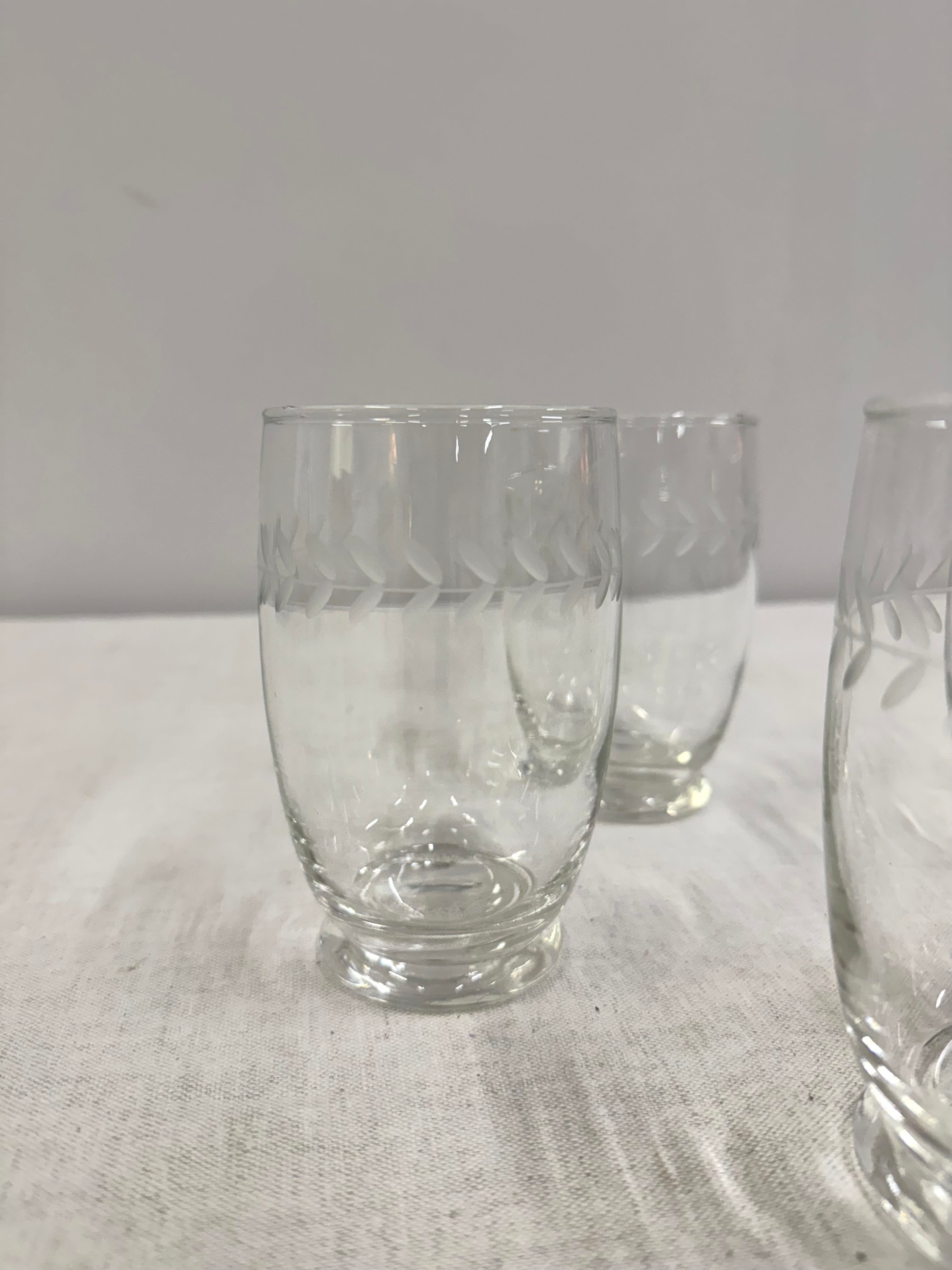 Vintage 'Laurel' Juice Glasses Set of 4