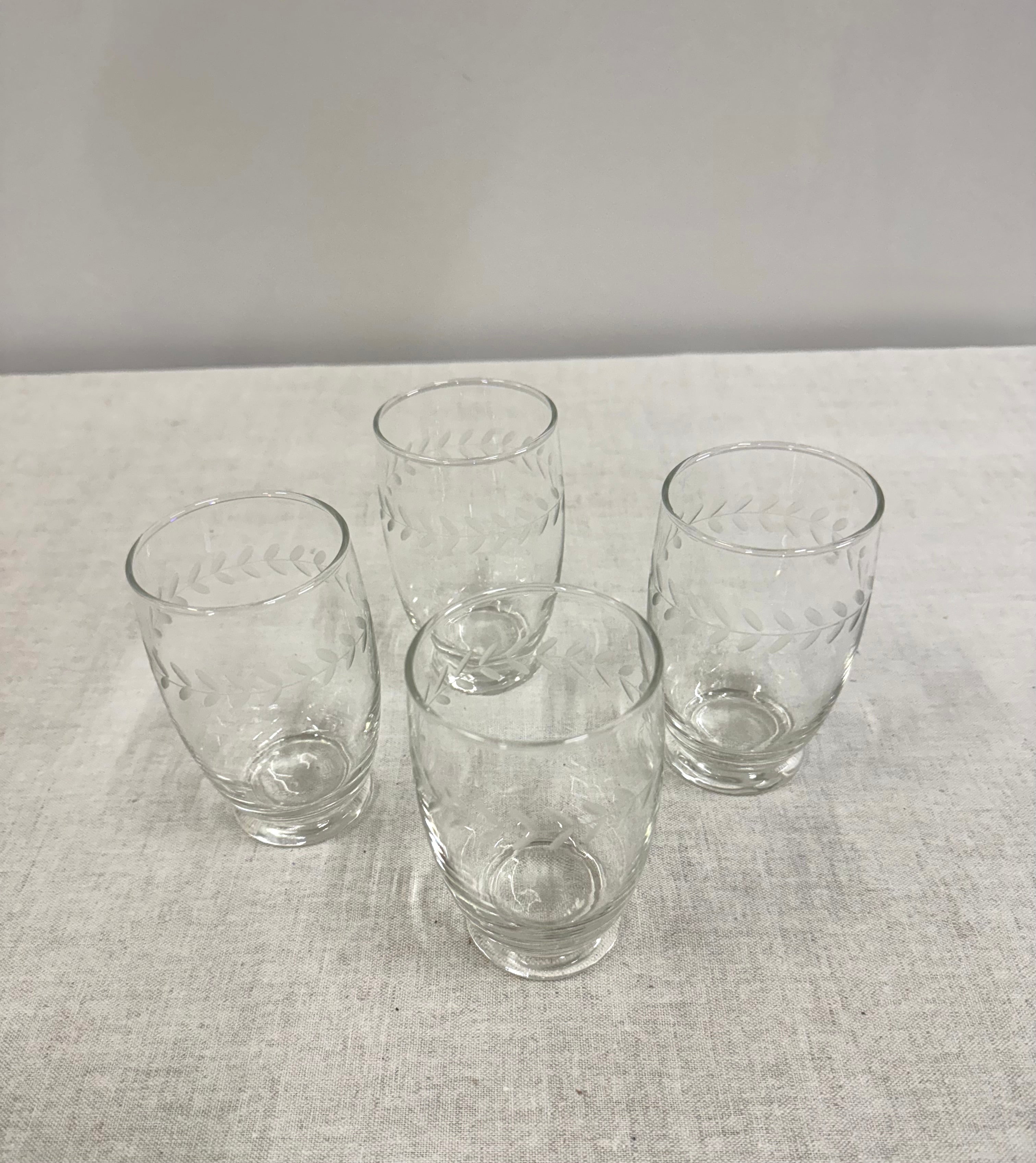 Vintage 'Laurel' Juice Glasses Set of 4