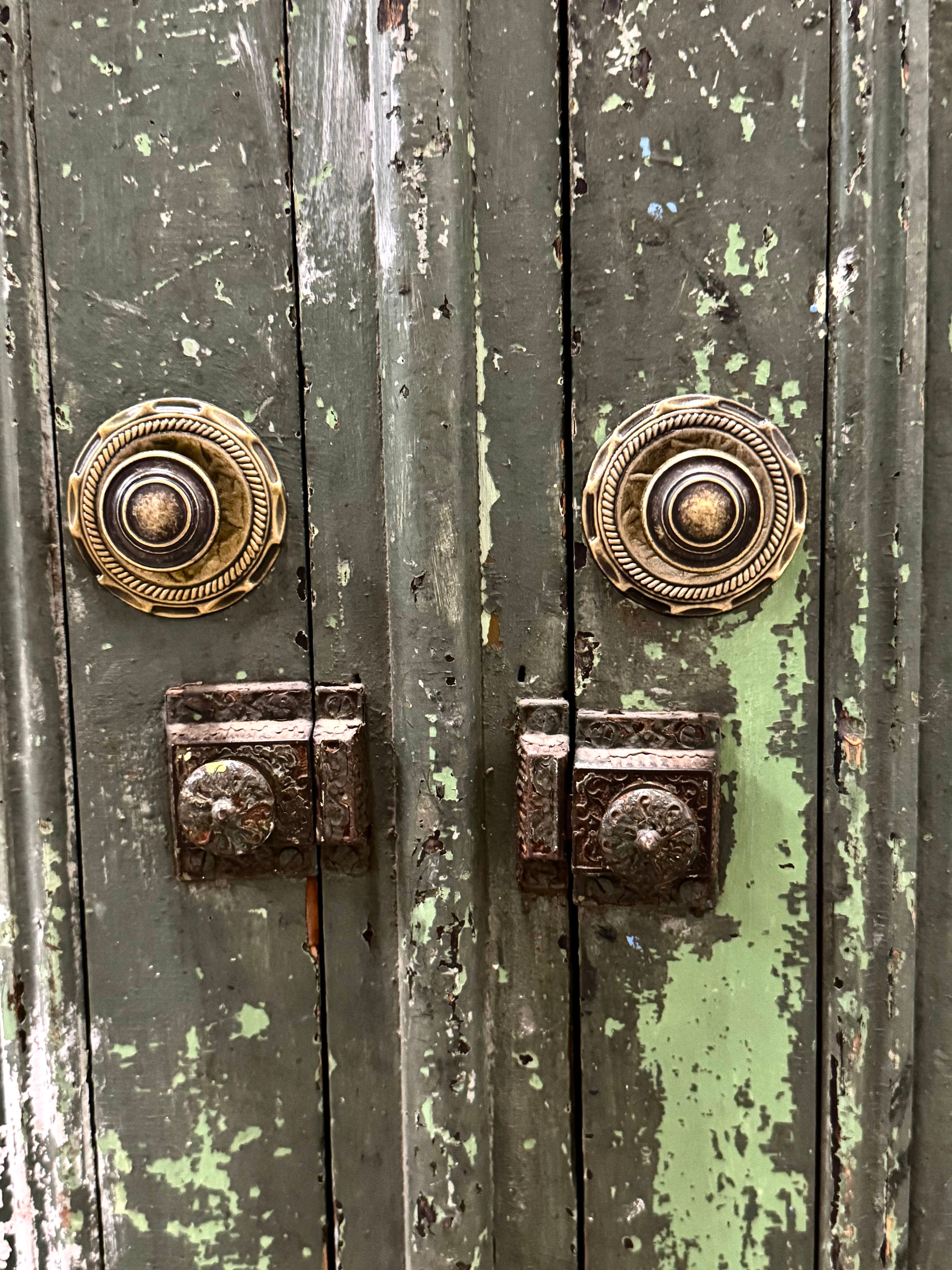 Antique Distressed Green Scullery Cabinet