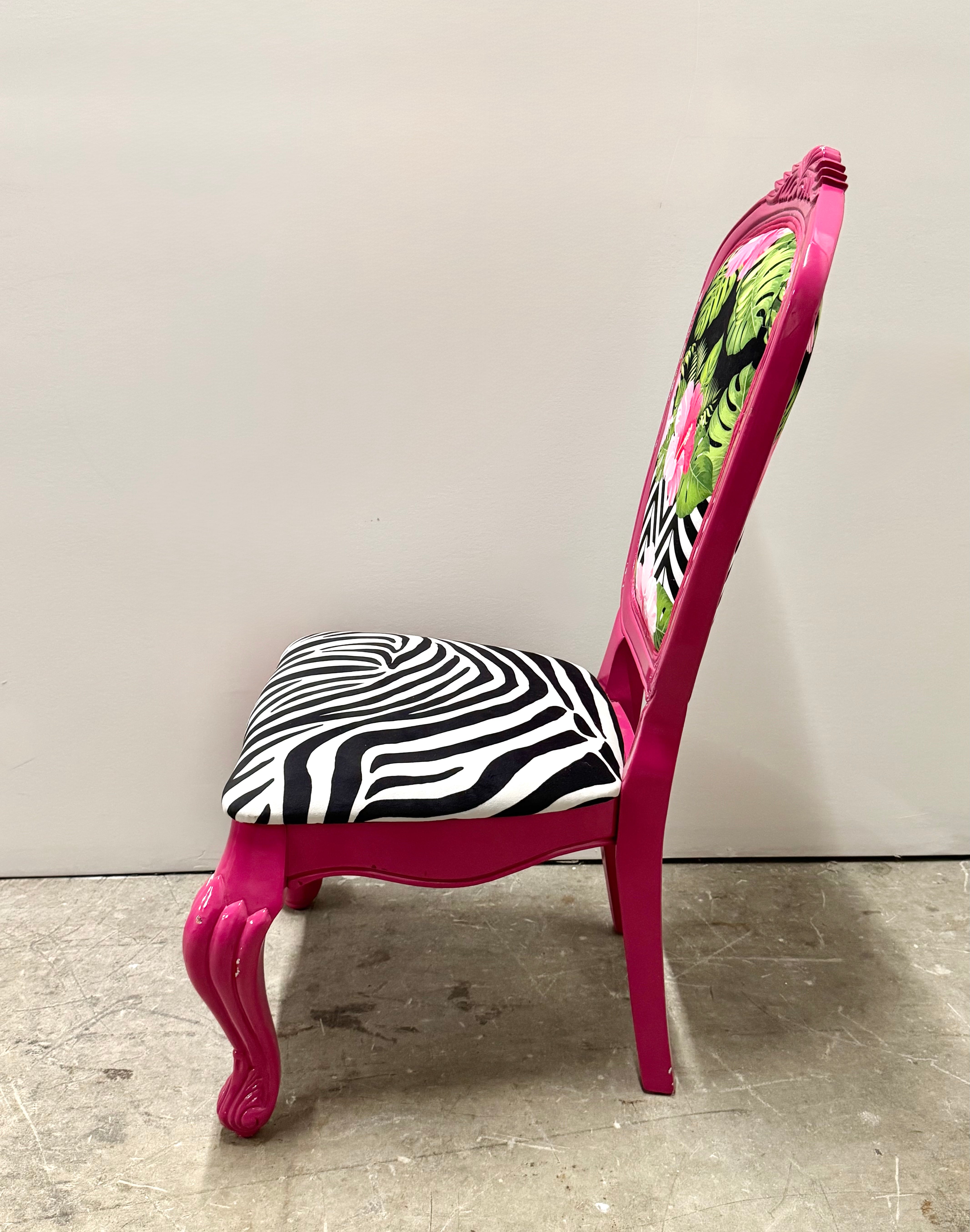 Tropical Hibiscus Hot Pink Chair
