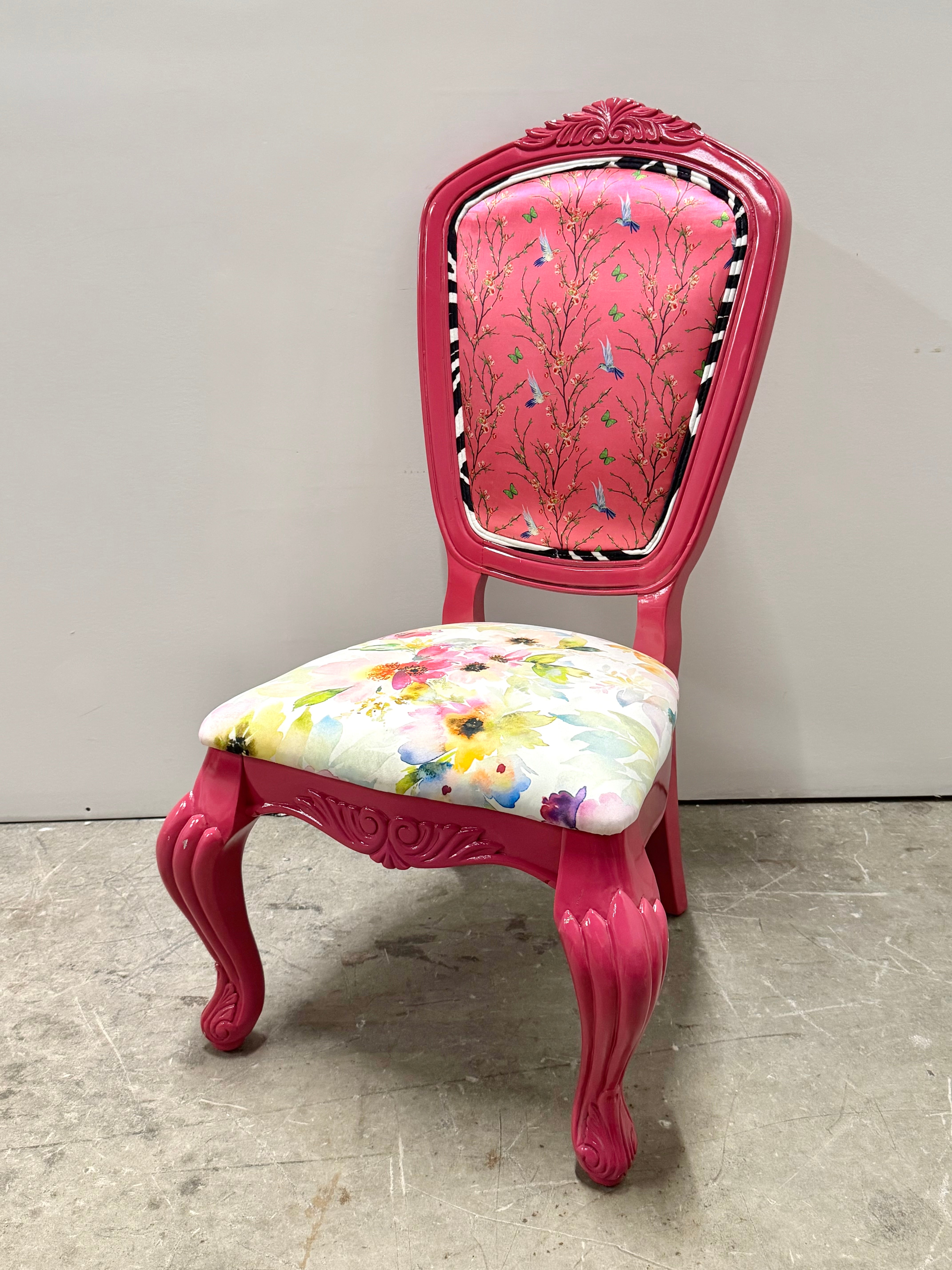Birds & Butterflies Hot Pink Chair