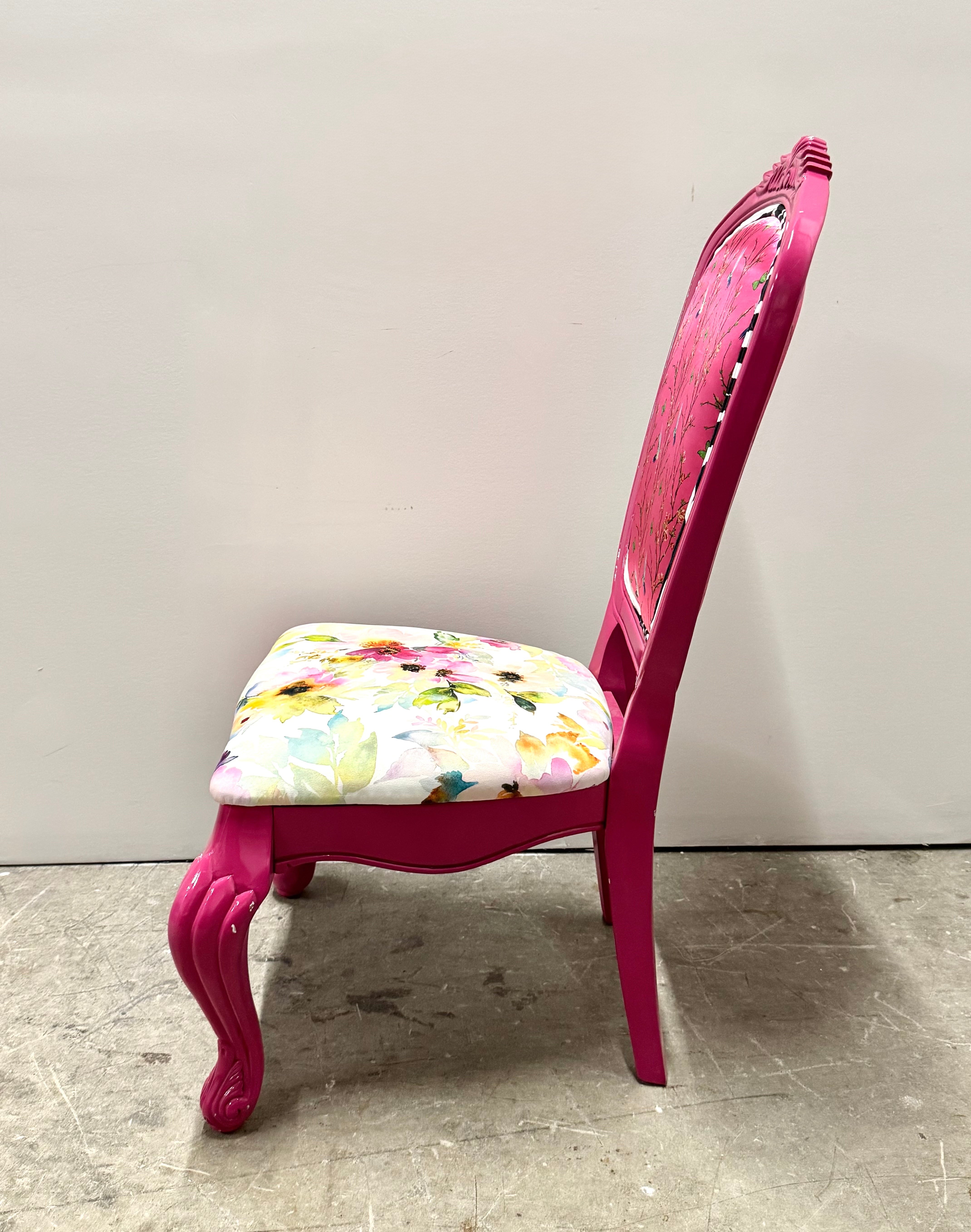 Birds & Butterflies Hot Pink Chair