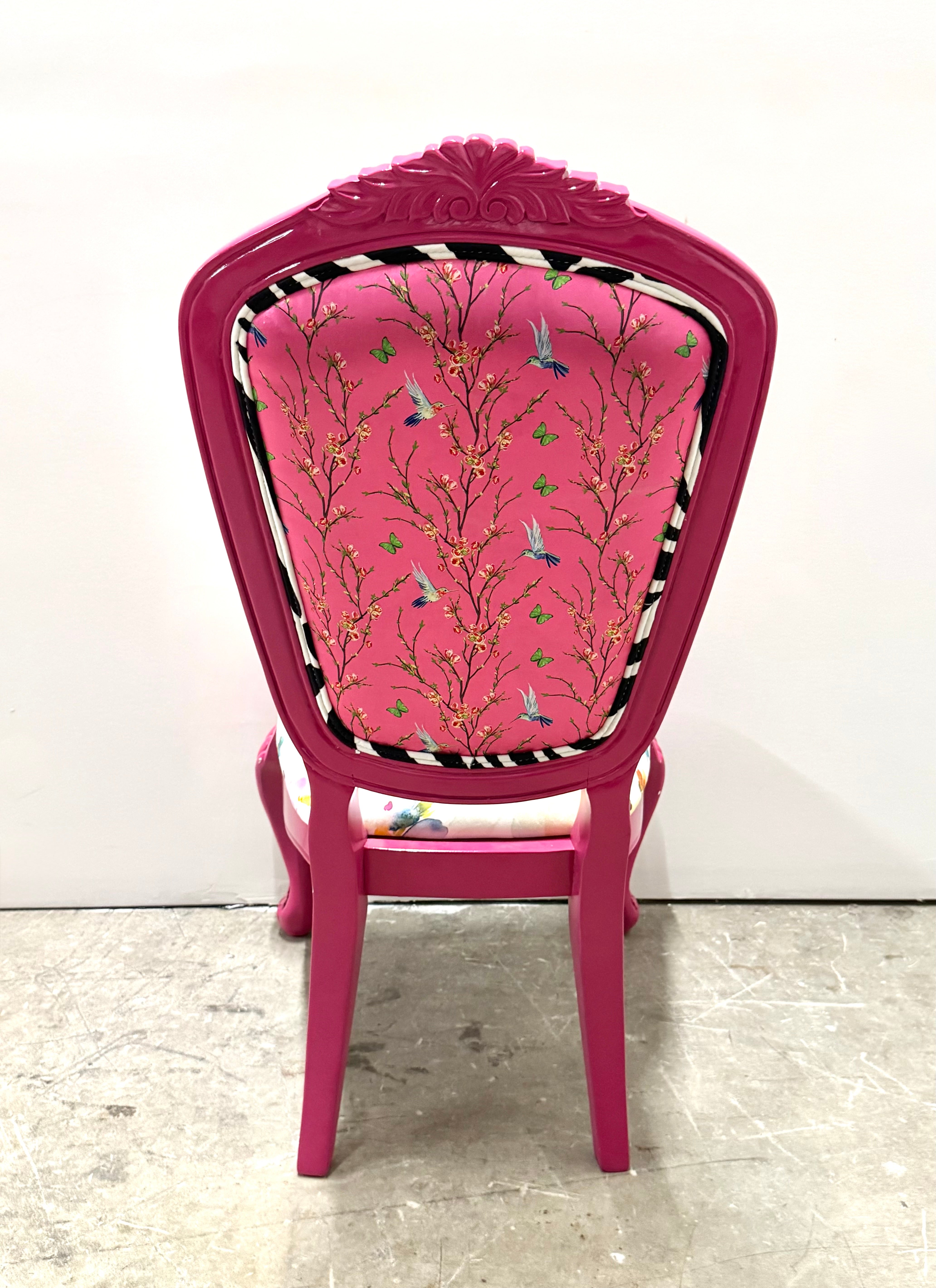 Birds & Butterflies Hot Pink Chair