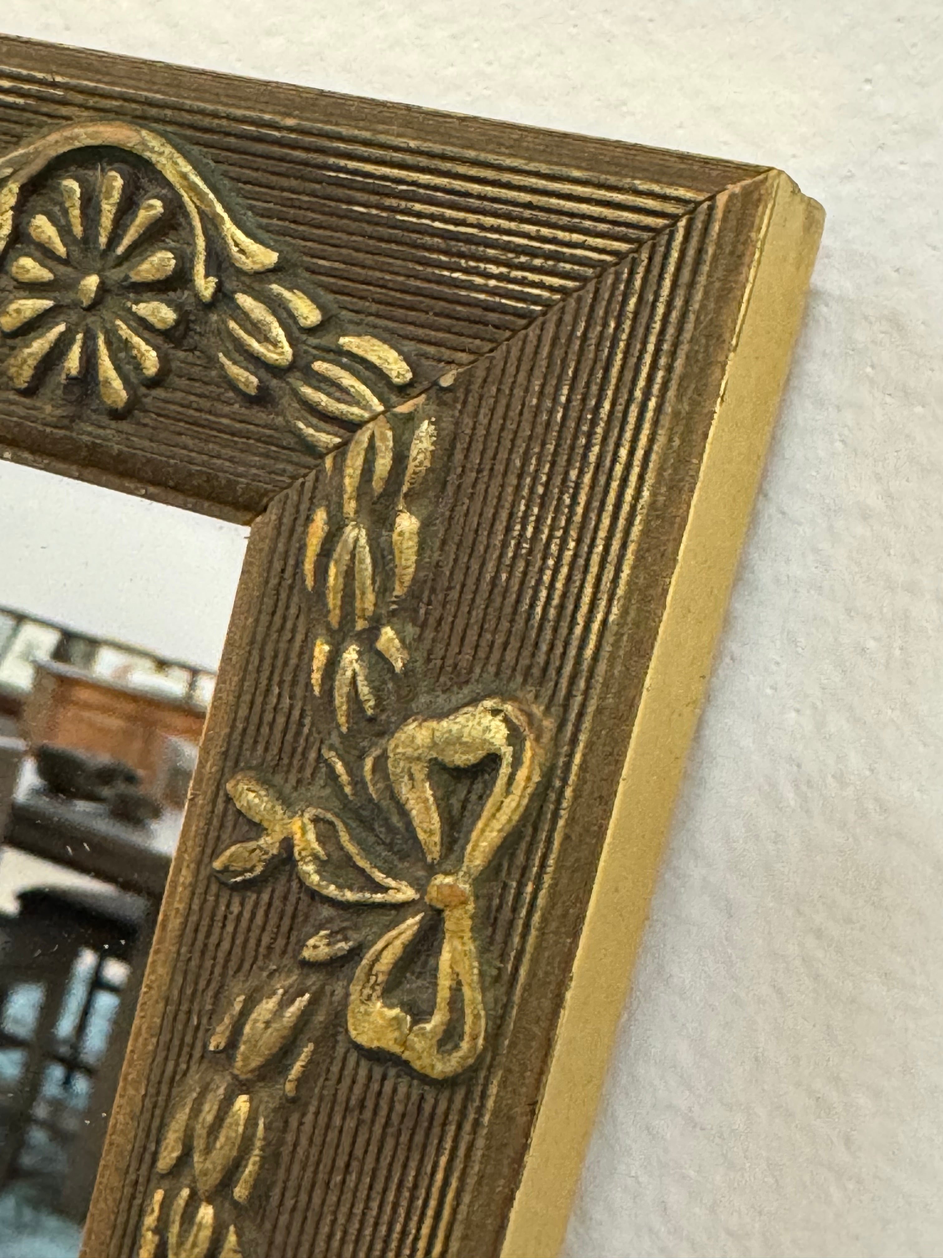 Bows & Swags Antique Gold Small Mirror