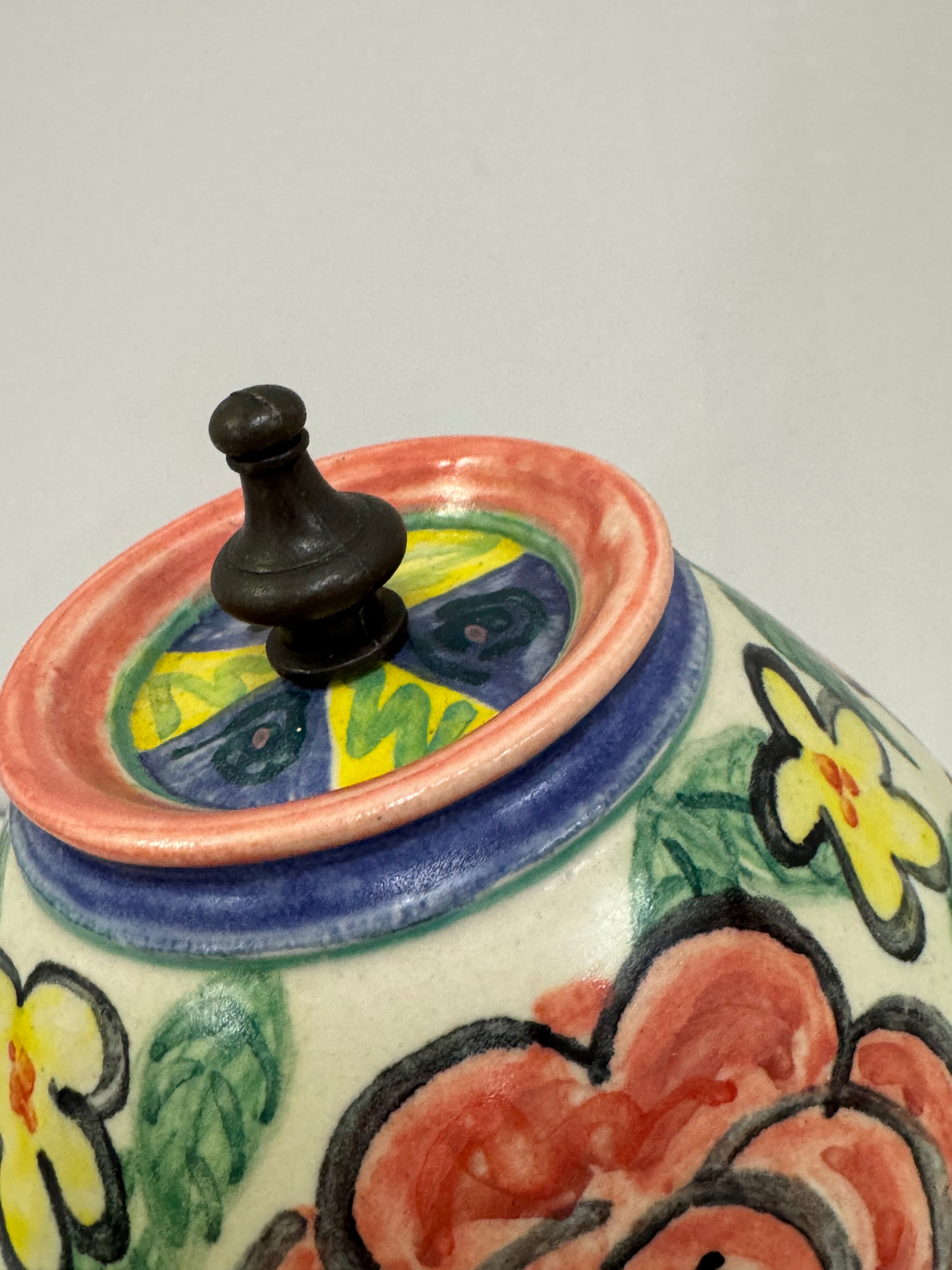 Hand-painted Pottery Lamp