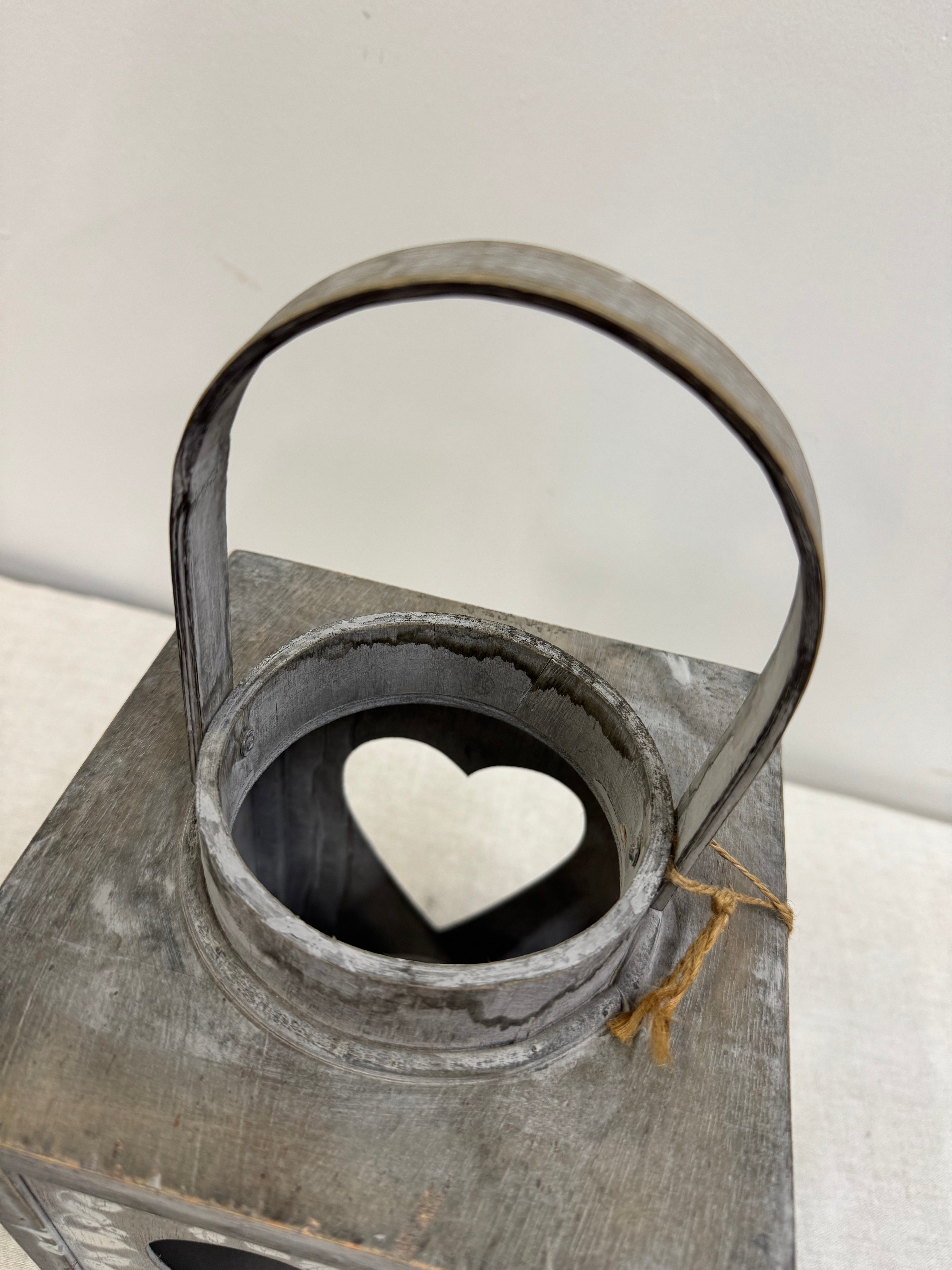 White-washed Wooden Lantern