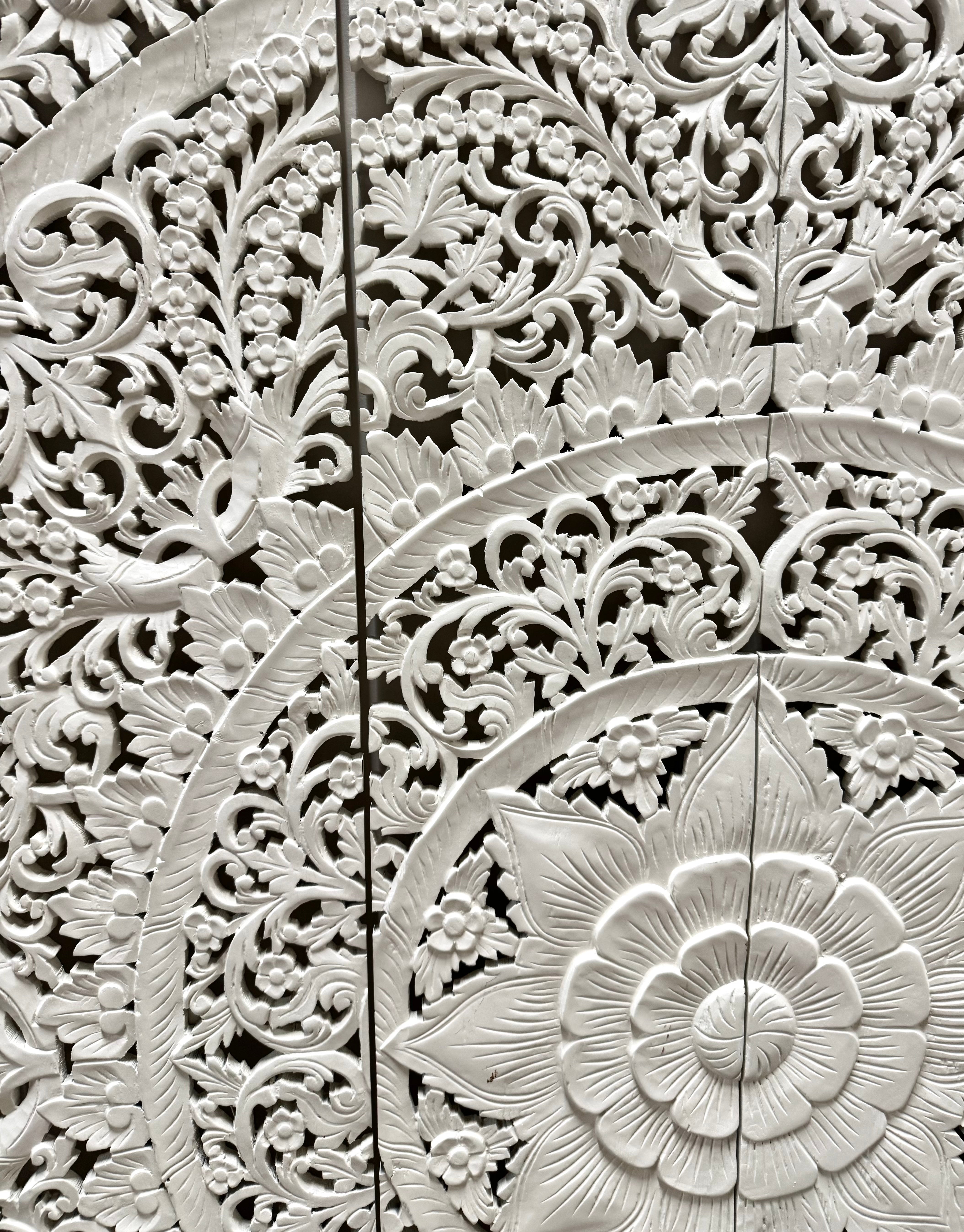 Hand-carved Thai Mandala Art Panels