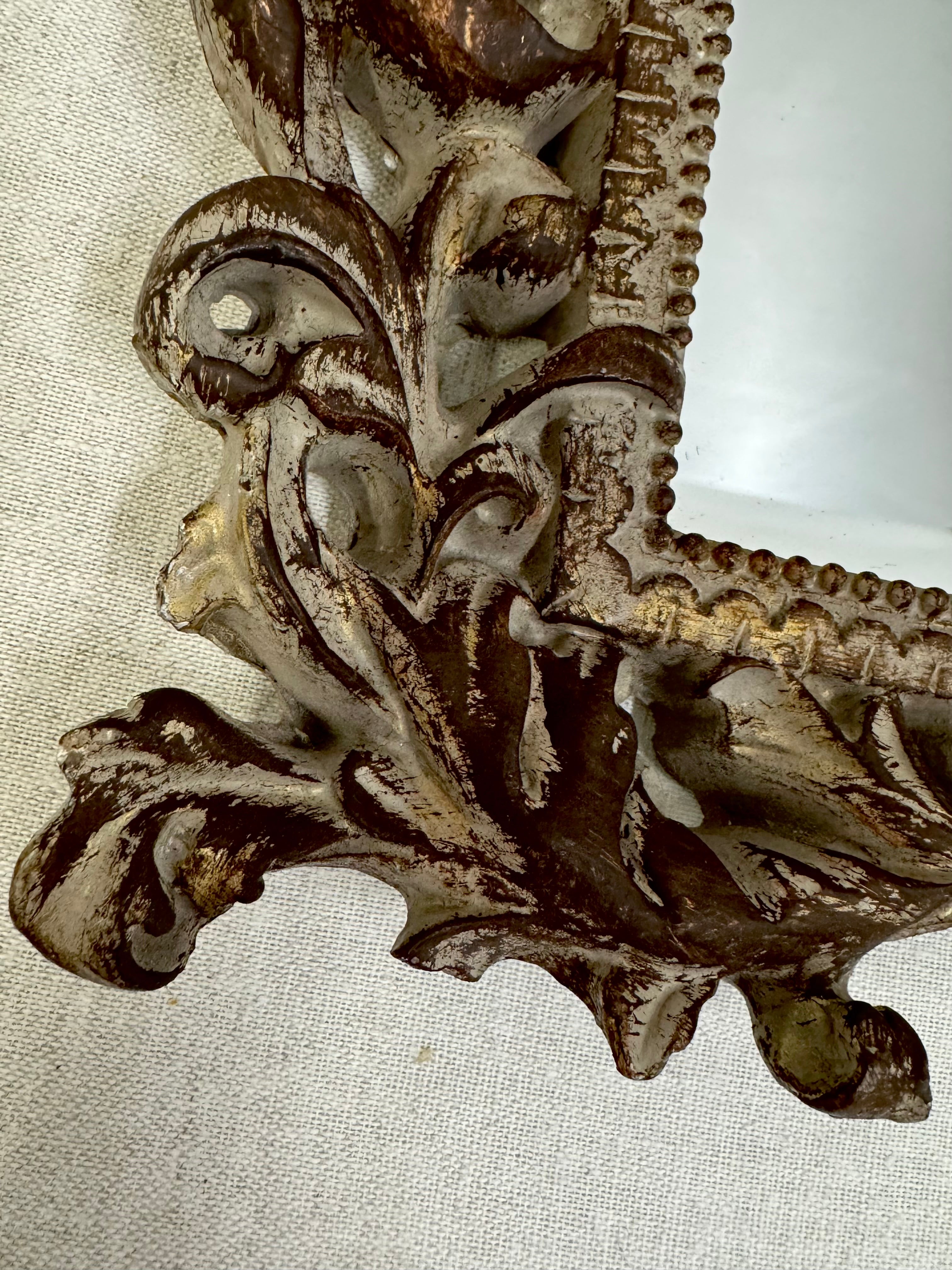 THREE HANDS 12” Carved Mirror